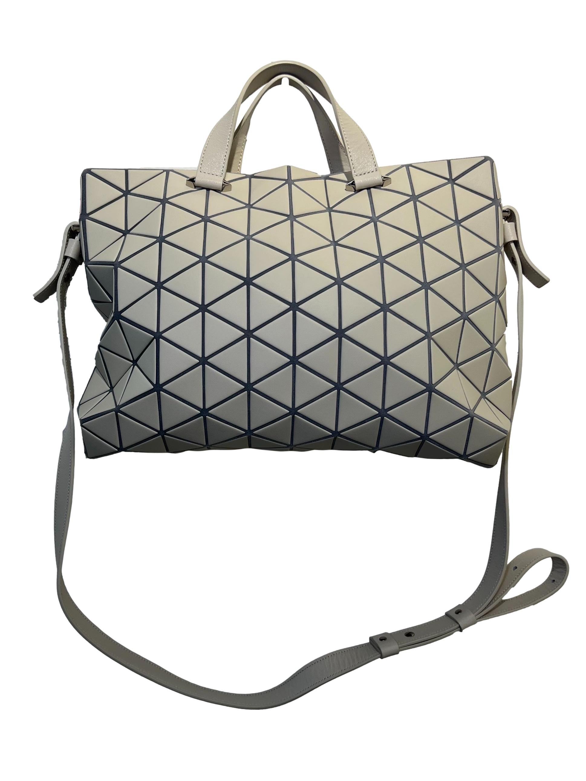 White Leather Issey Miyake Carat Small Handbag CSN