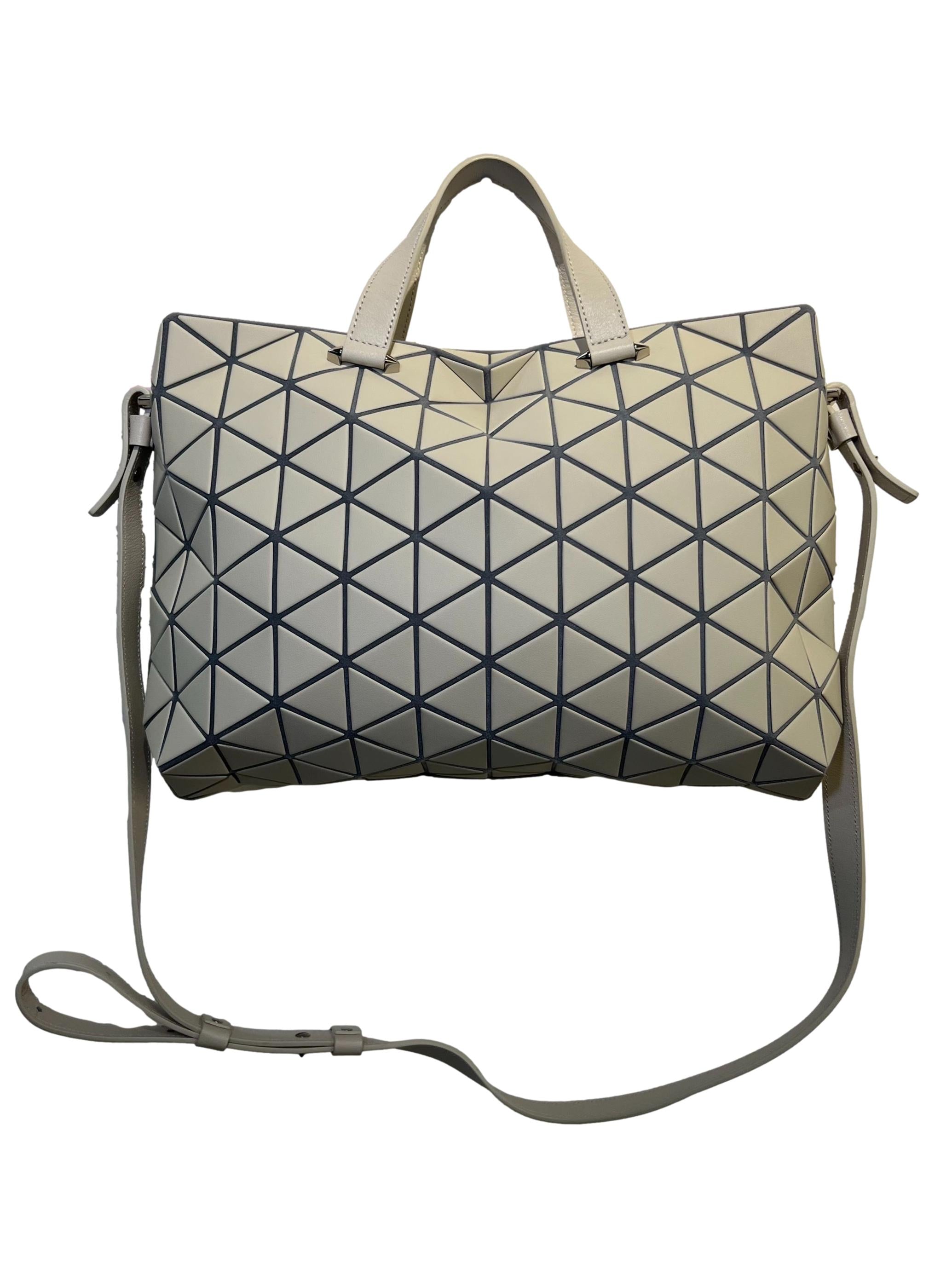 White Leather Issey Miyake Carat Small Handbag CSN