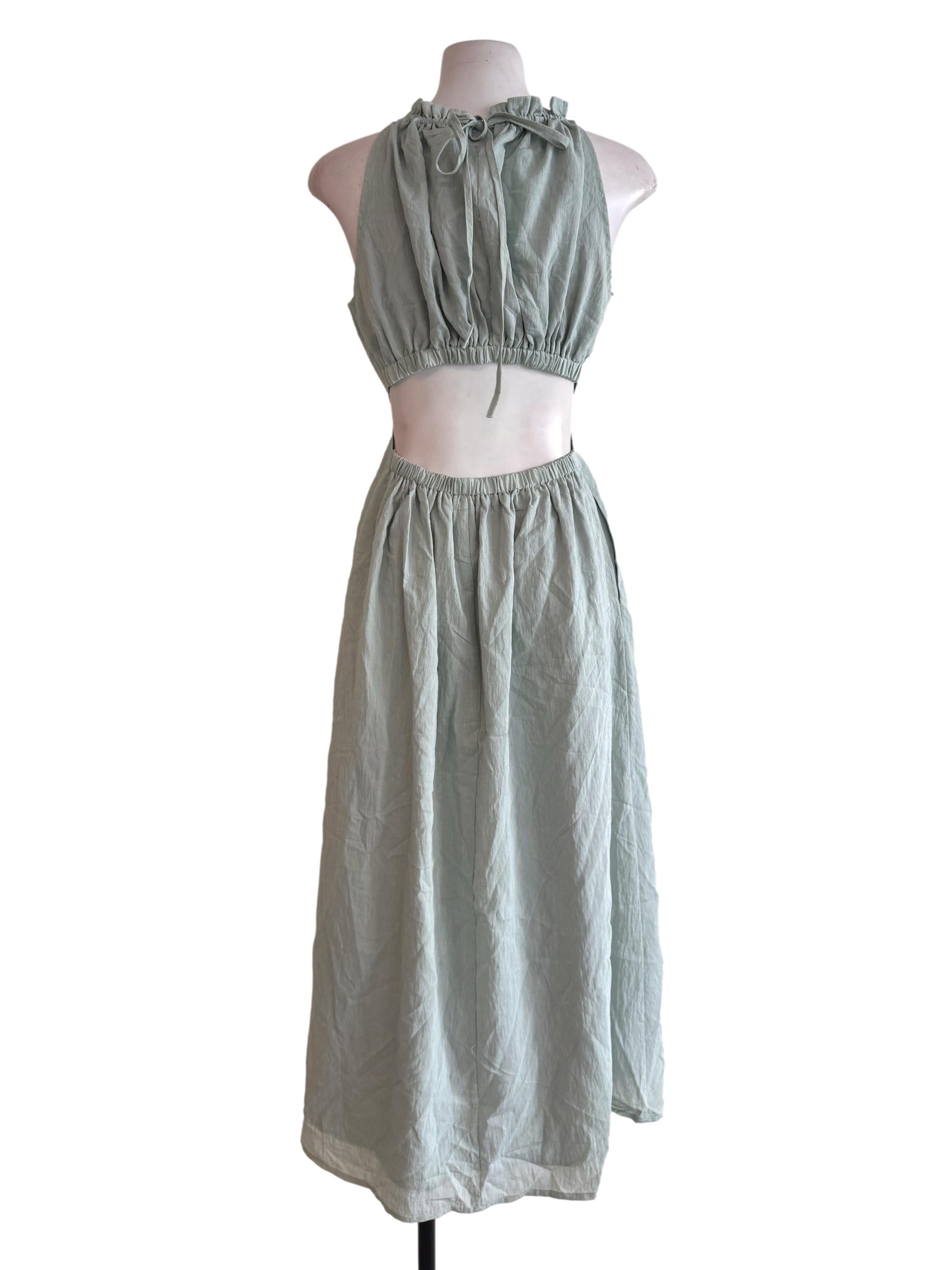 Pistachio Green Textured Dress