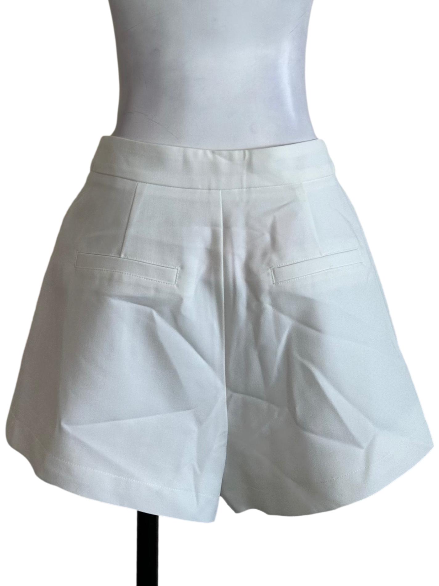 Ivory White Casual Shorts