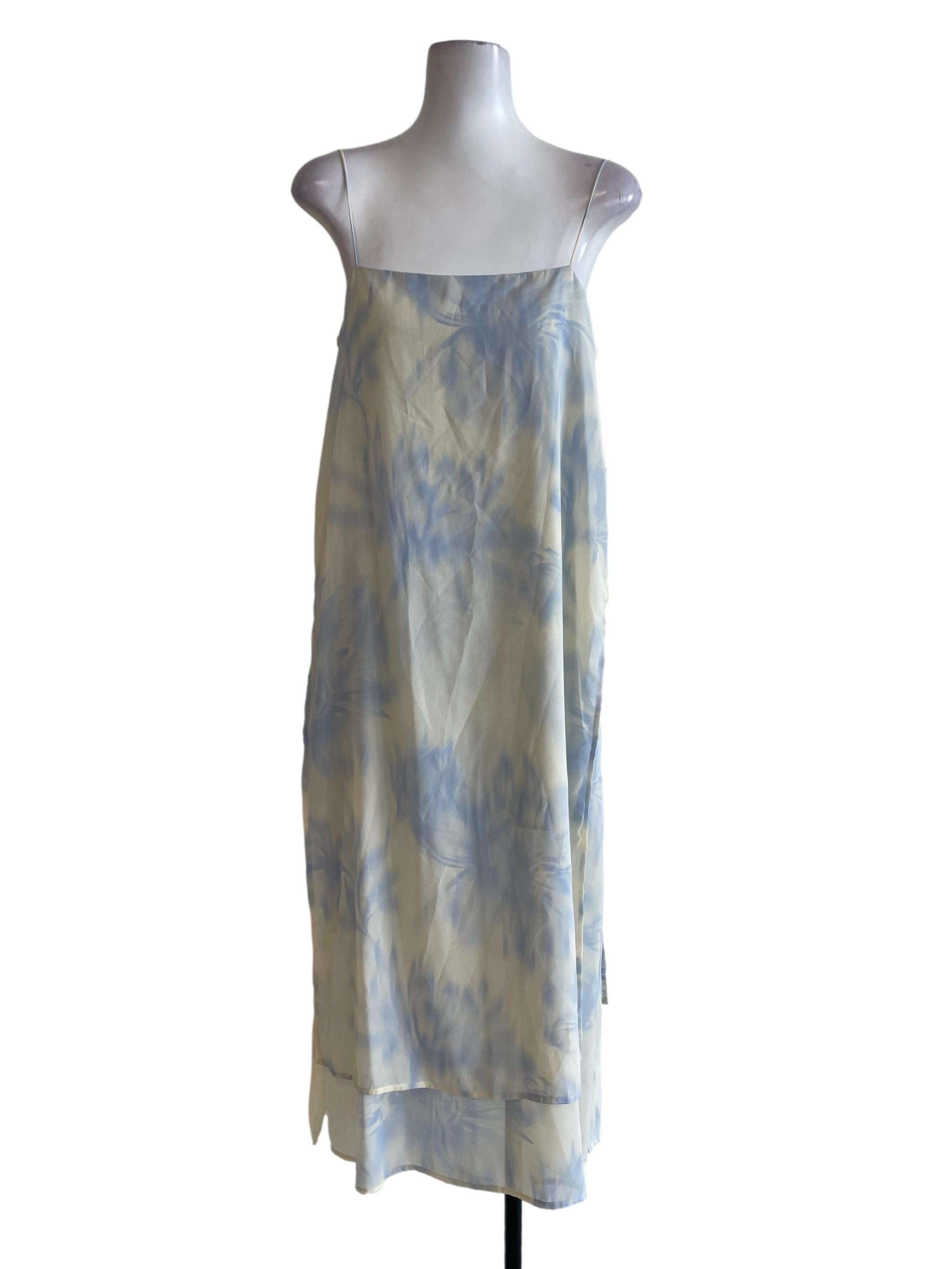 Yellow Pastel Print Slip Dress