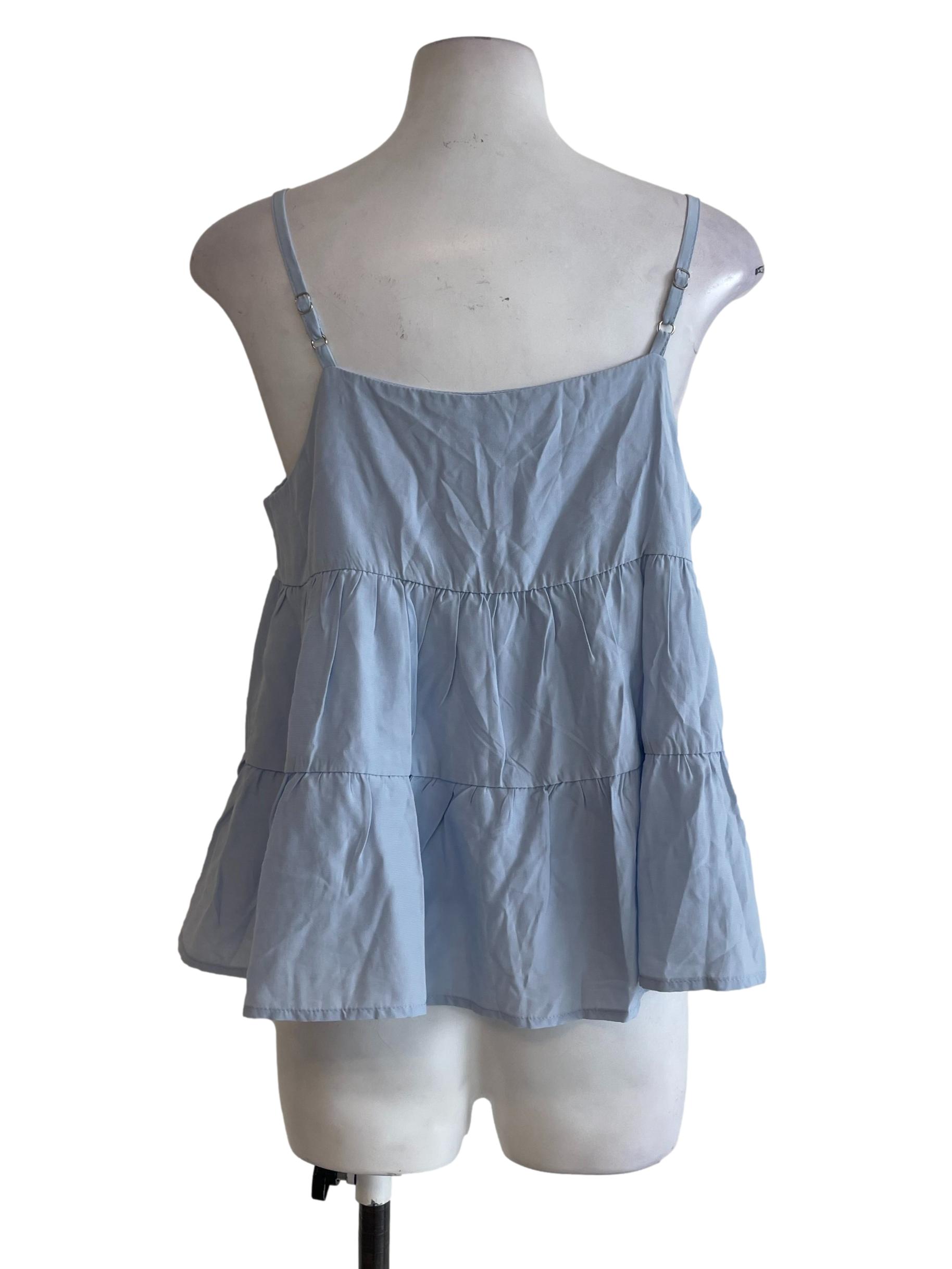 Light Blue Tiered Cami Top
