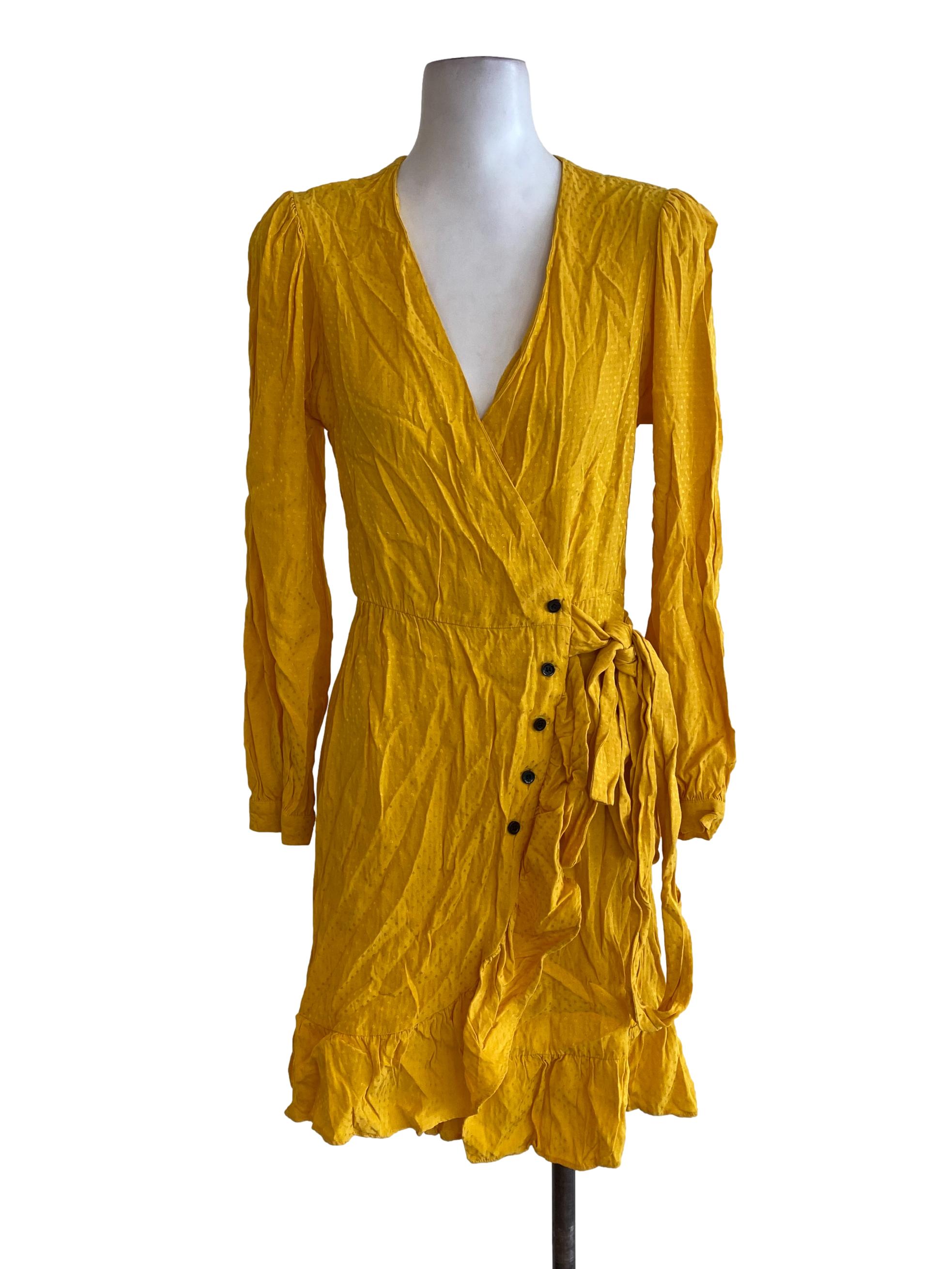 Yellow Wrap Dress