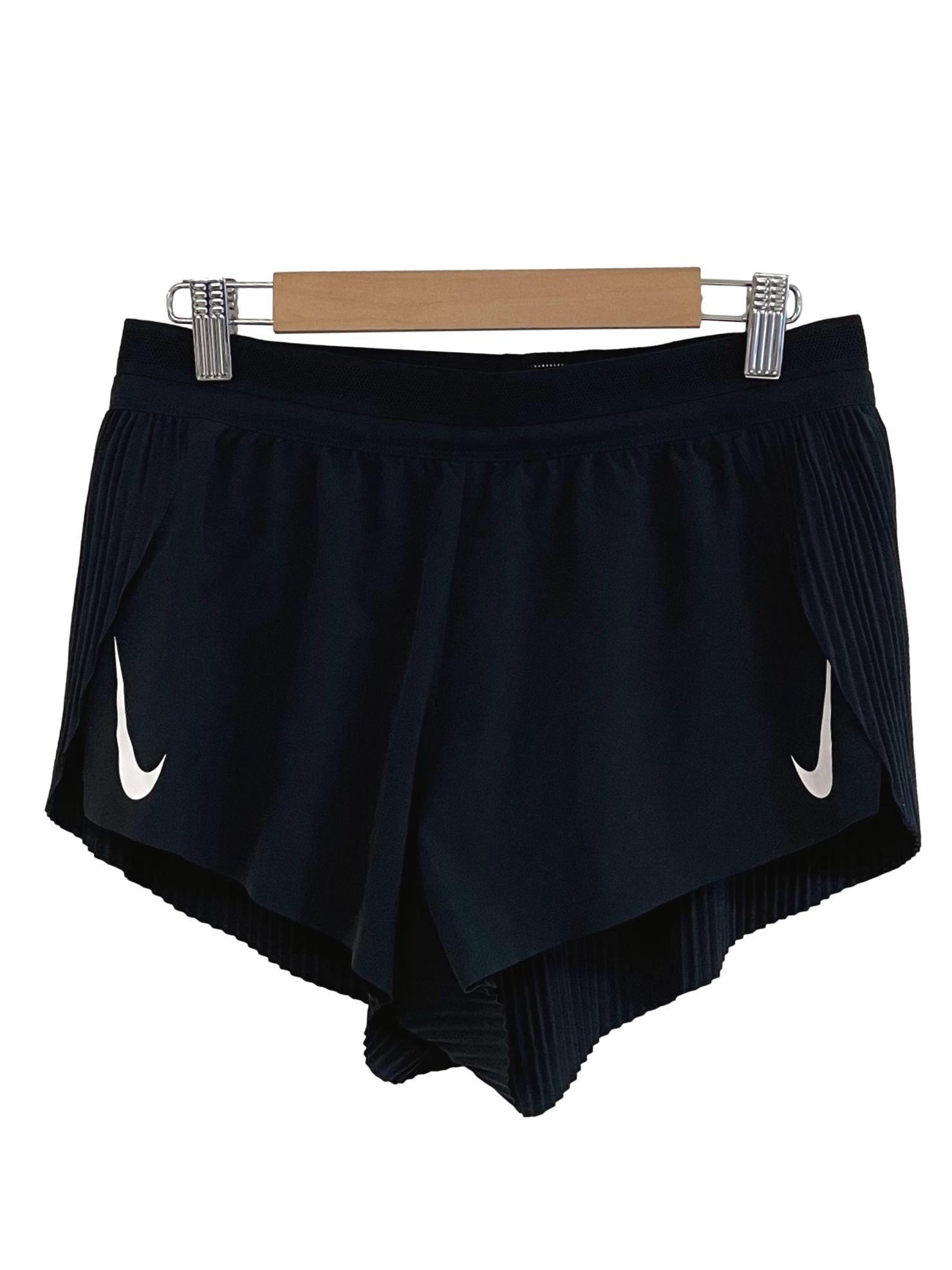 Black Pleated Running Shorts