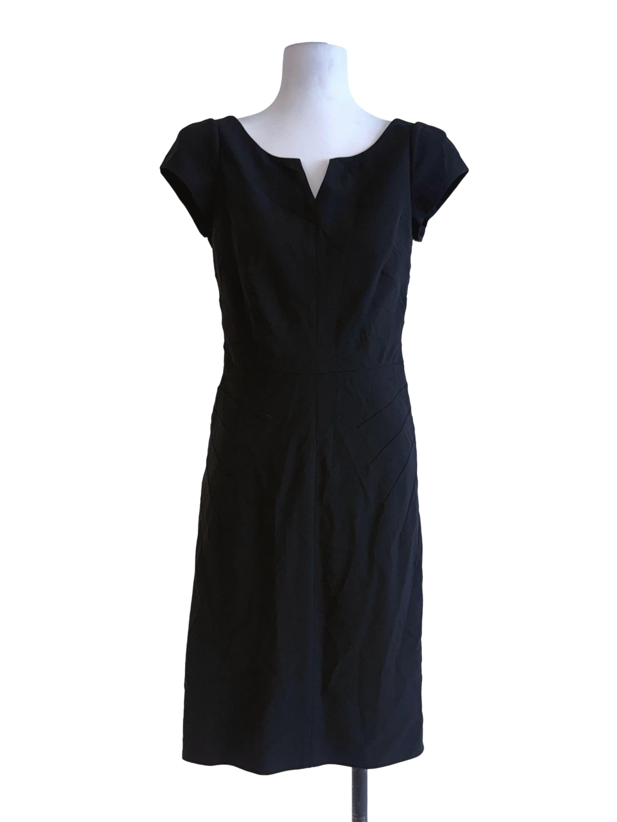 Black Plain Pencil Dress