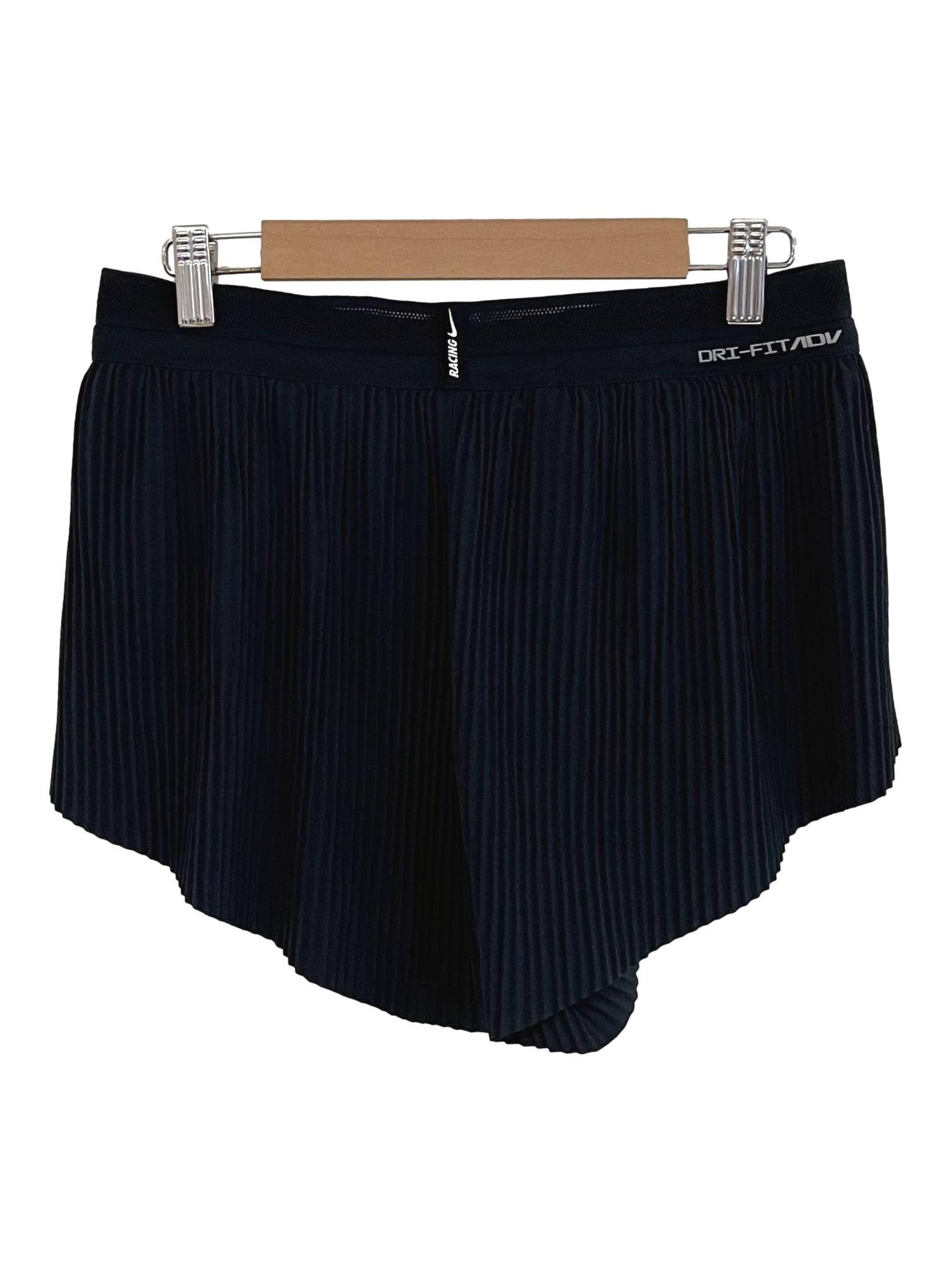 Black Pleated Running Shorts