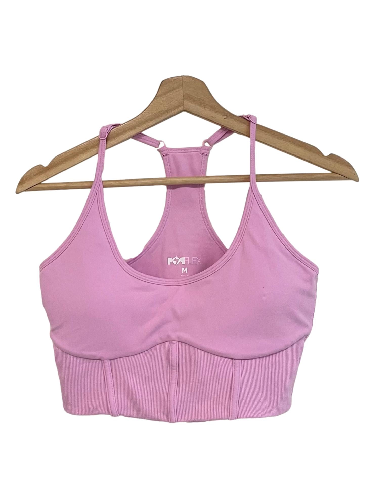 Taffy Pink Scoop Neck Sports Bra