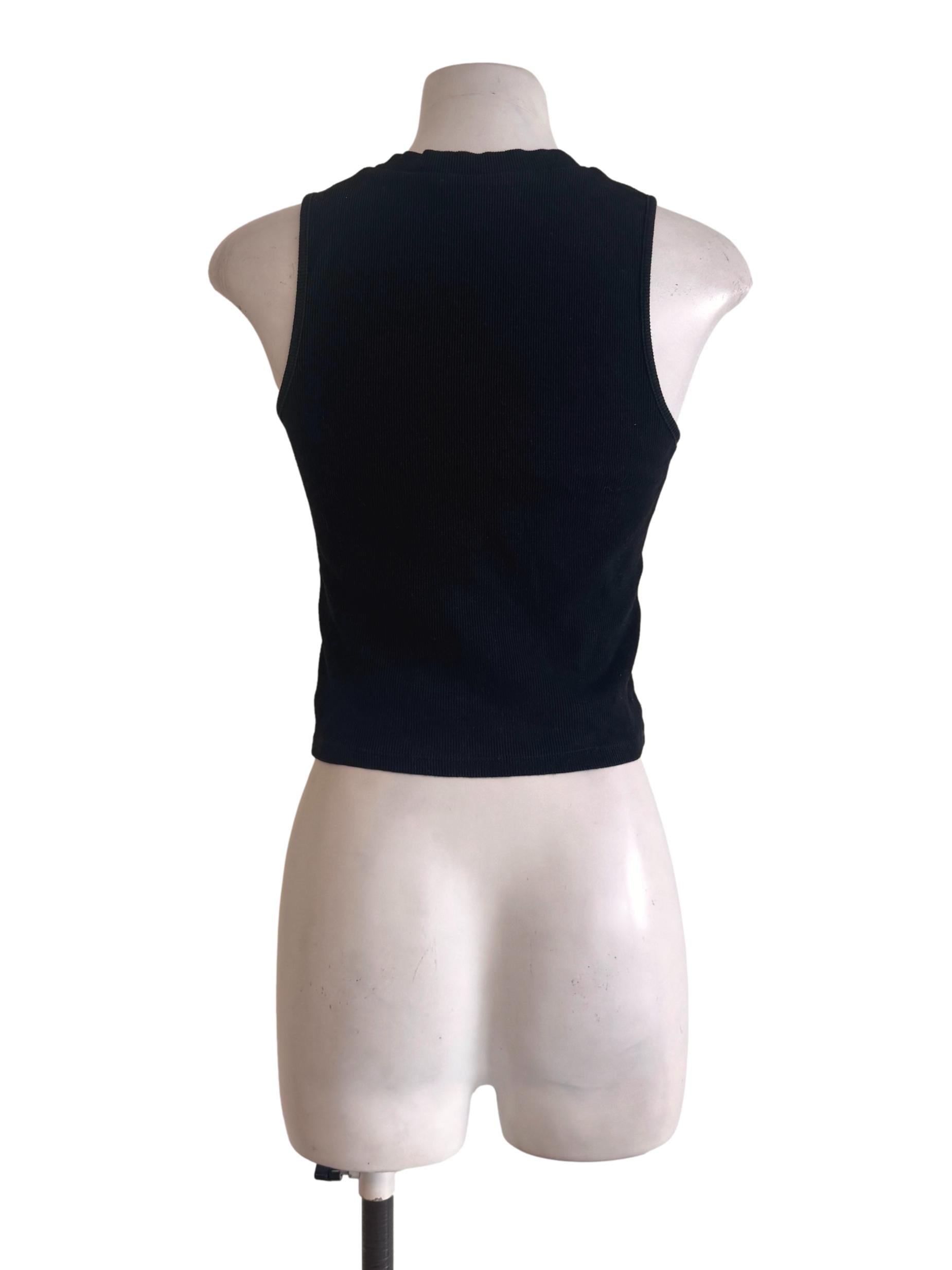 Black Knitted Tank Top