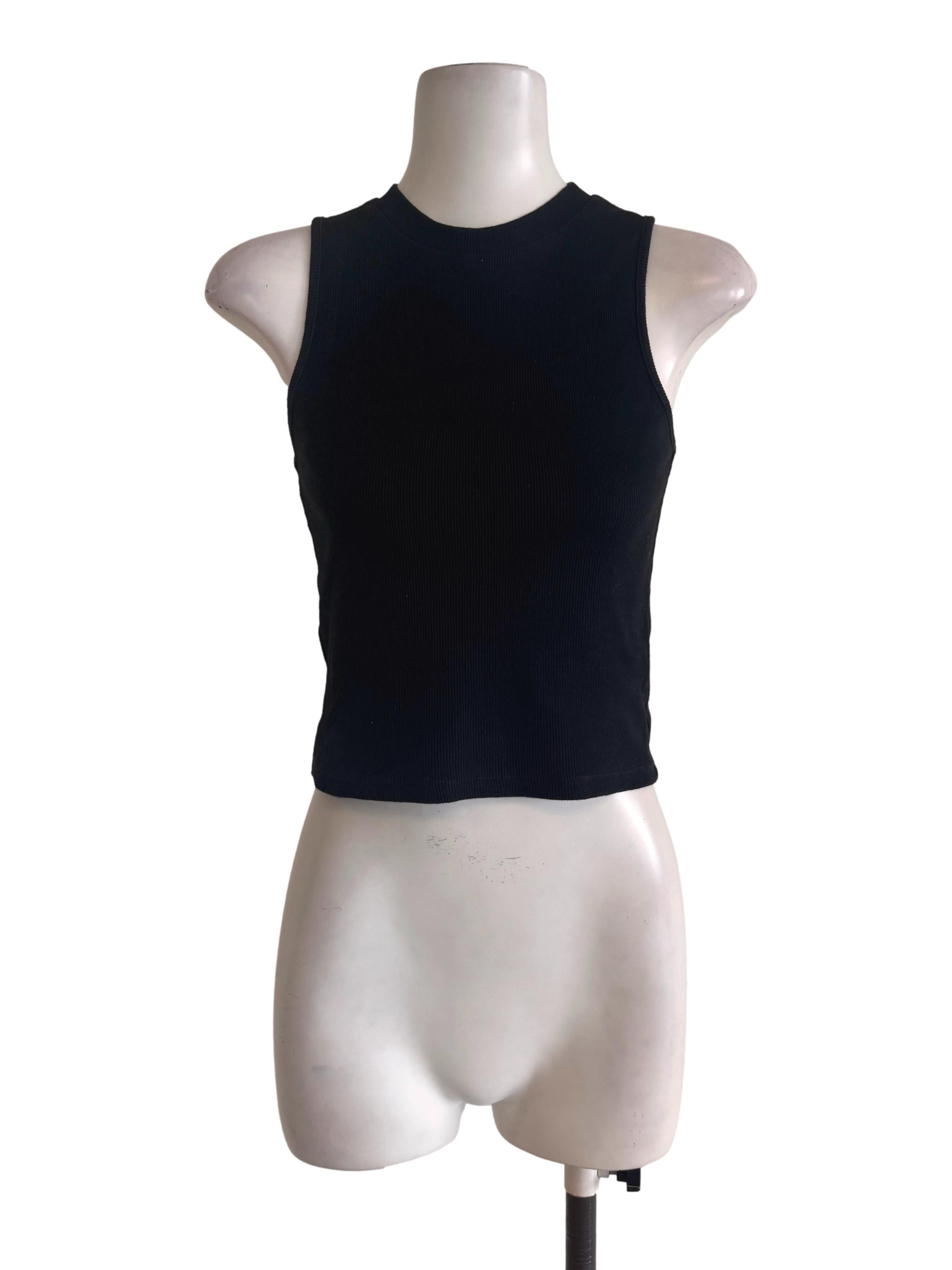 Black Knitted Tank Top