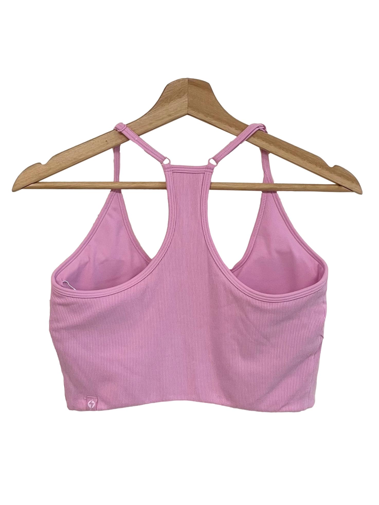 Taffy Pink Scoop Neck Sports Bra