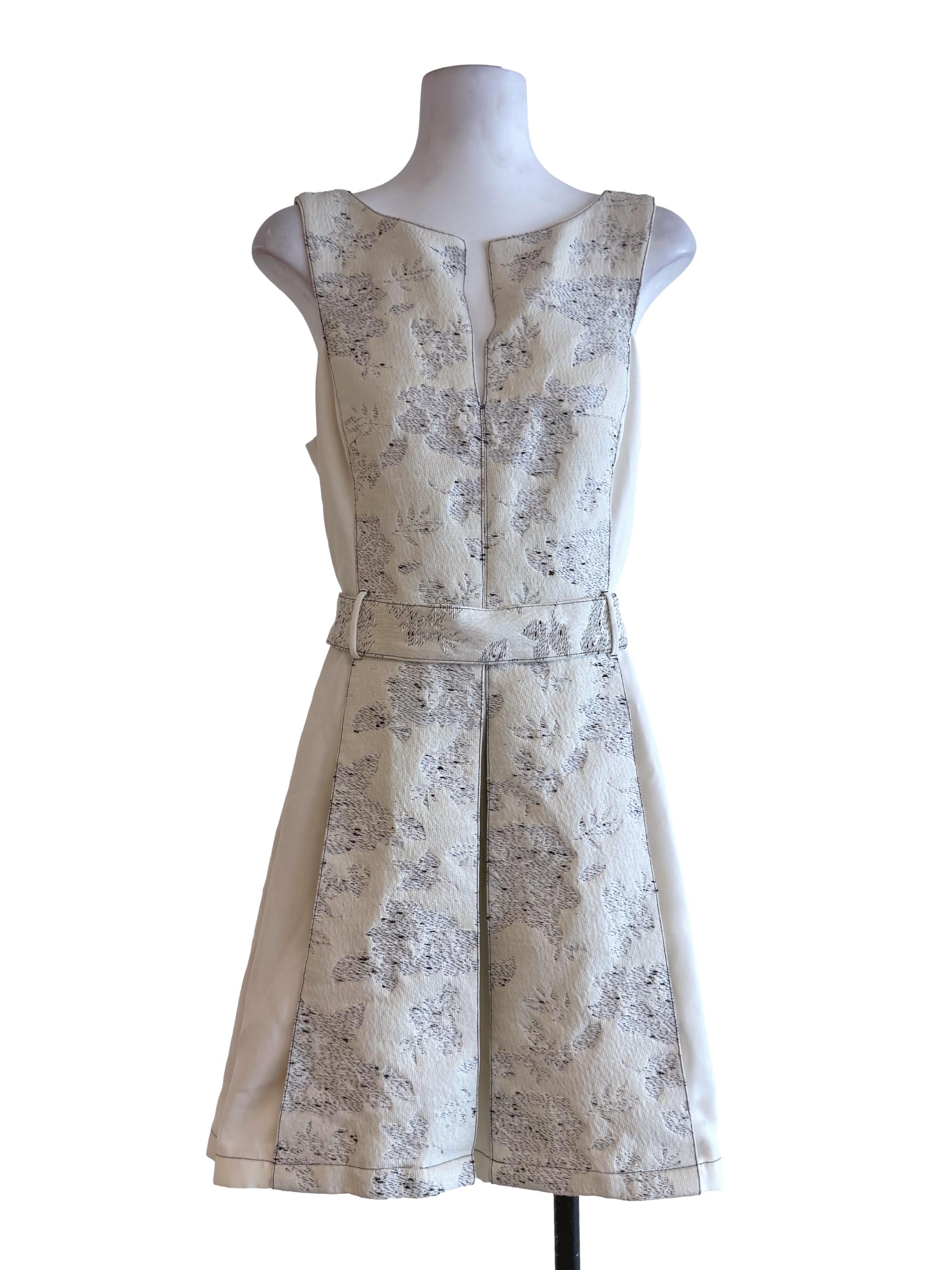 White Costume Sabrina Neck Mini Dress
