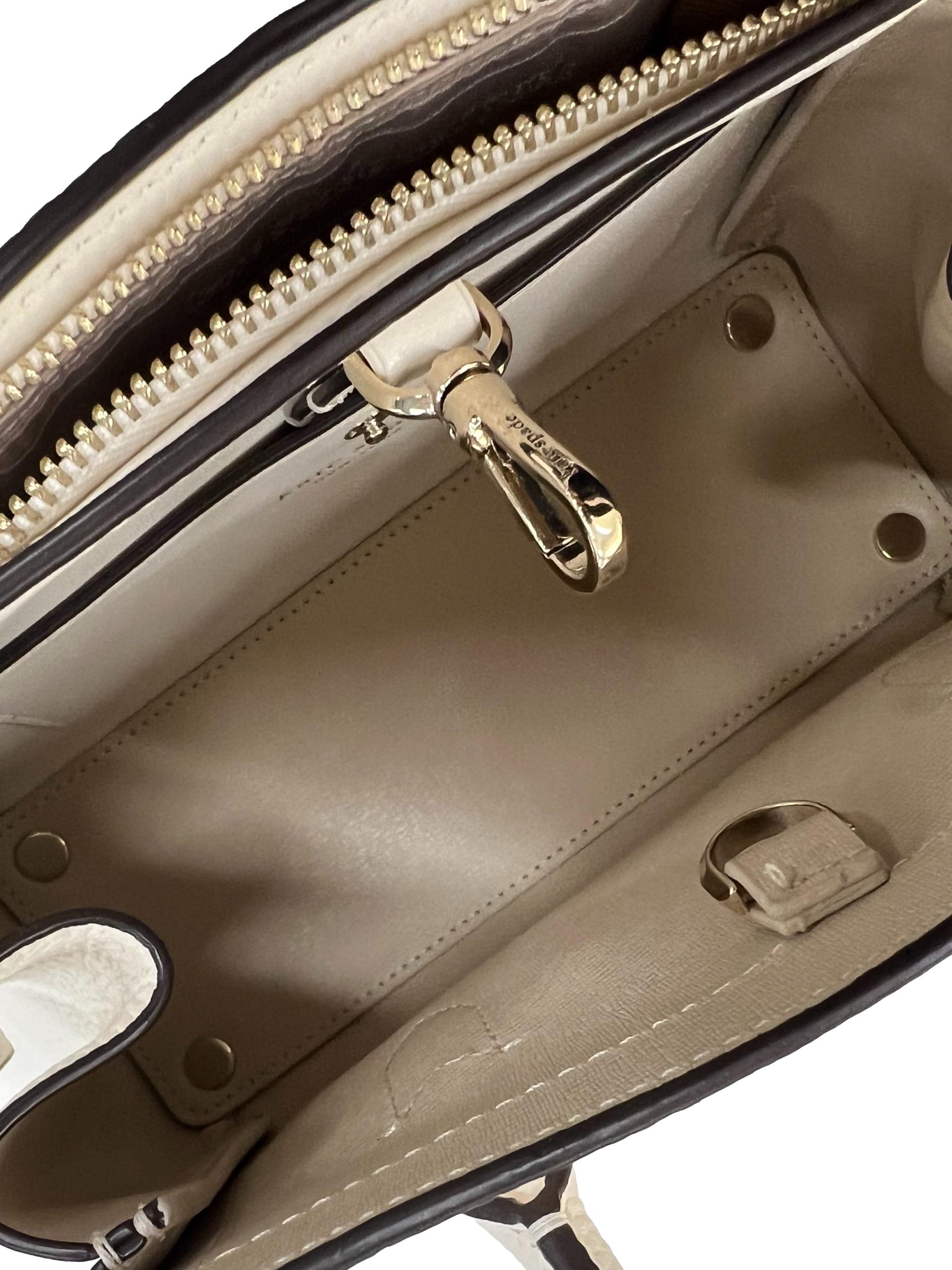 White Leather Kate Spade Knot Pebble Leather Mini Satchel Crossbody Bag CSN