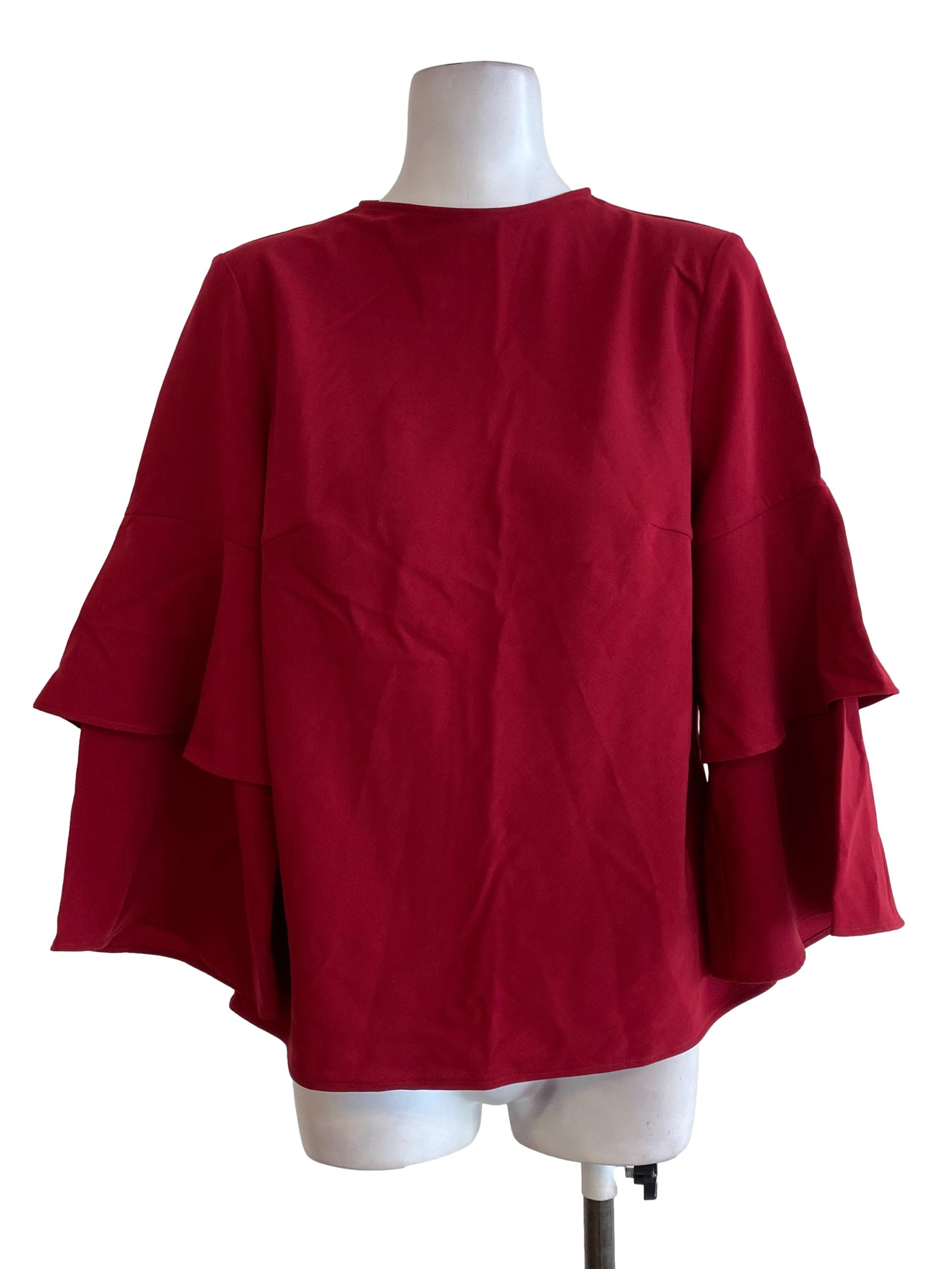 Red Tiered Sleeve Top LB
