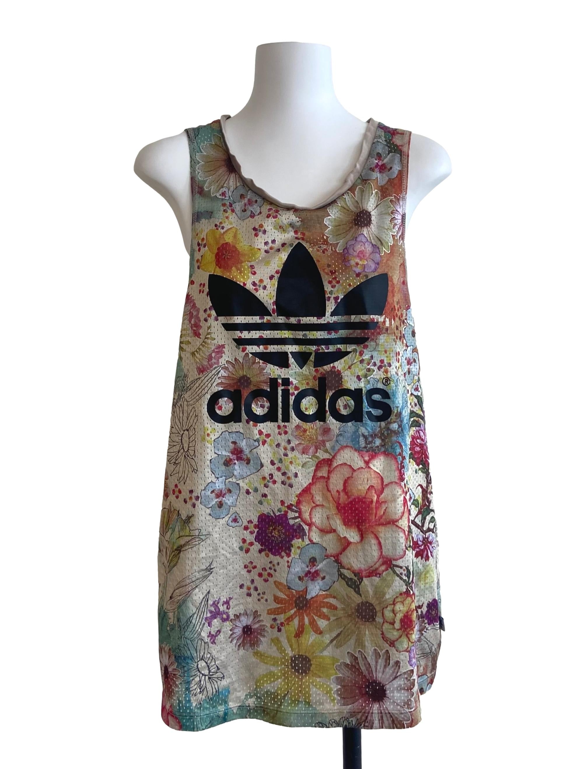 Floral Mesh Jersey Tank Top