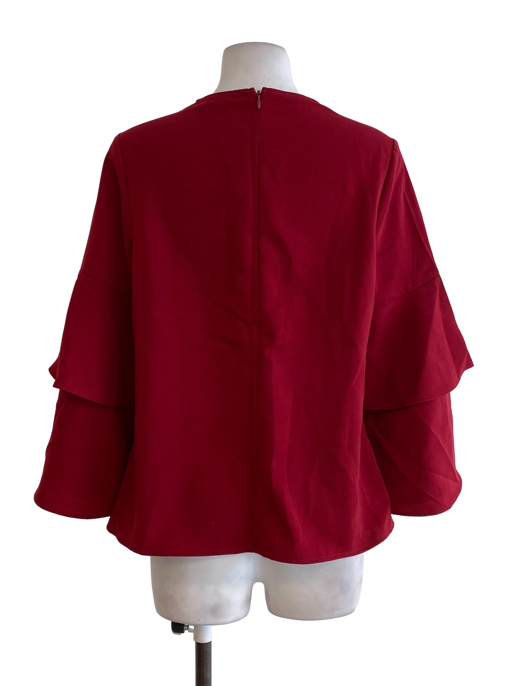 Red Tiered Sleeve Top LB
