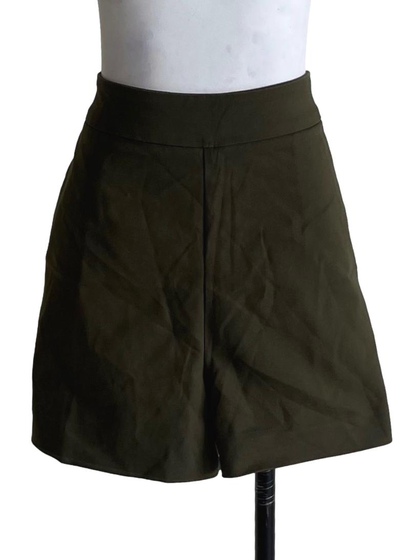 Moss Green Plain Shorts