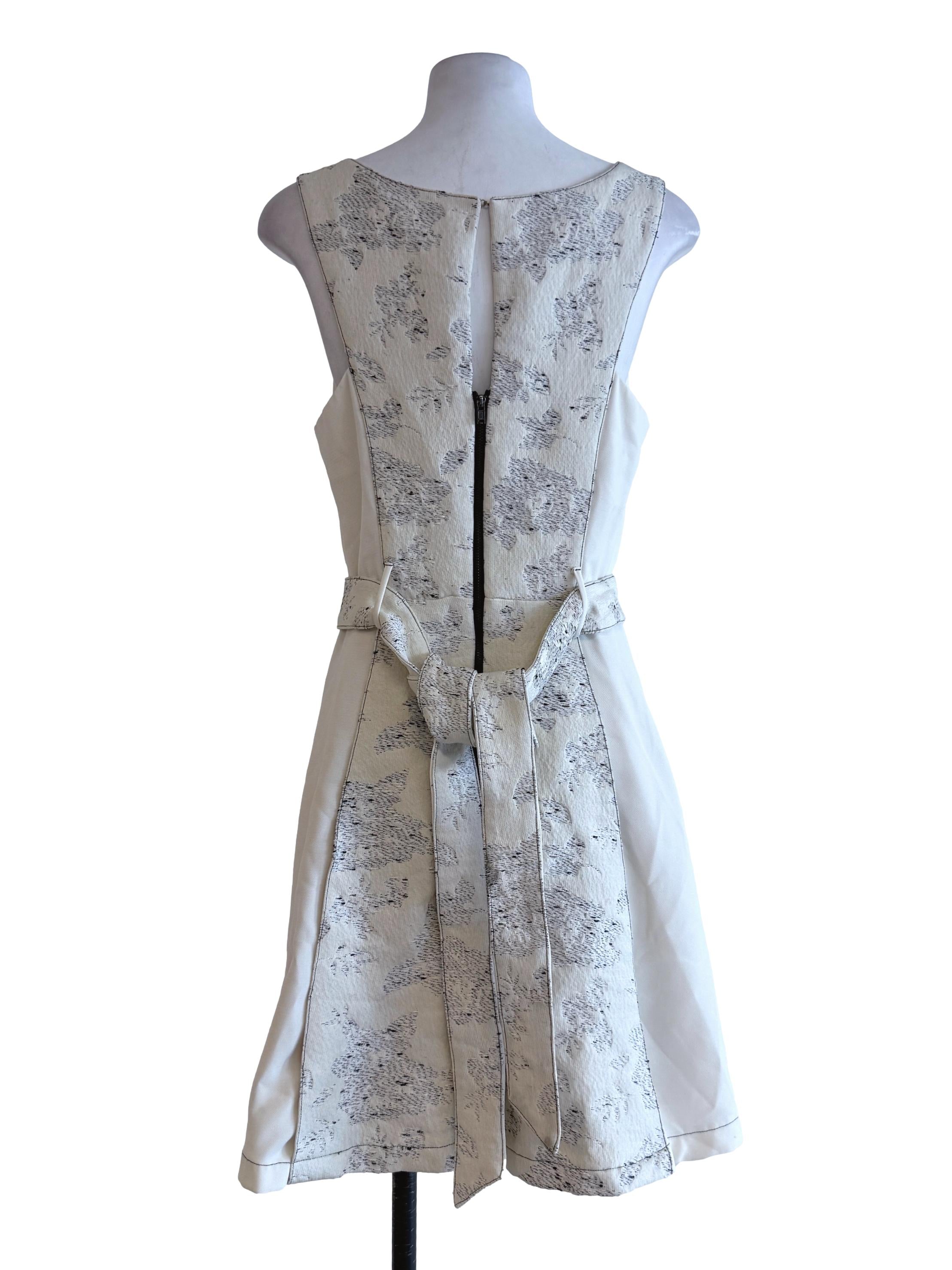 White Costume Sabrina Neck Mini Dress