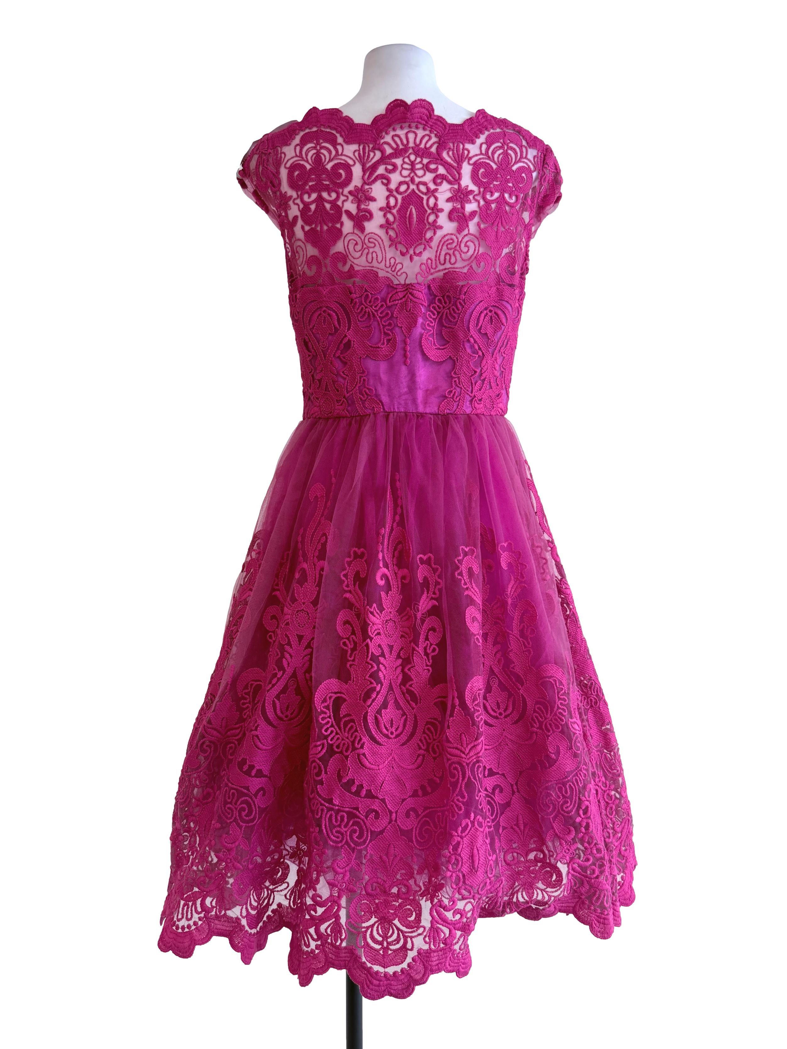 Pink Embroidered Nightgown Dress