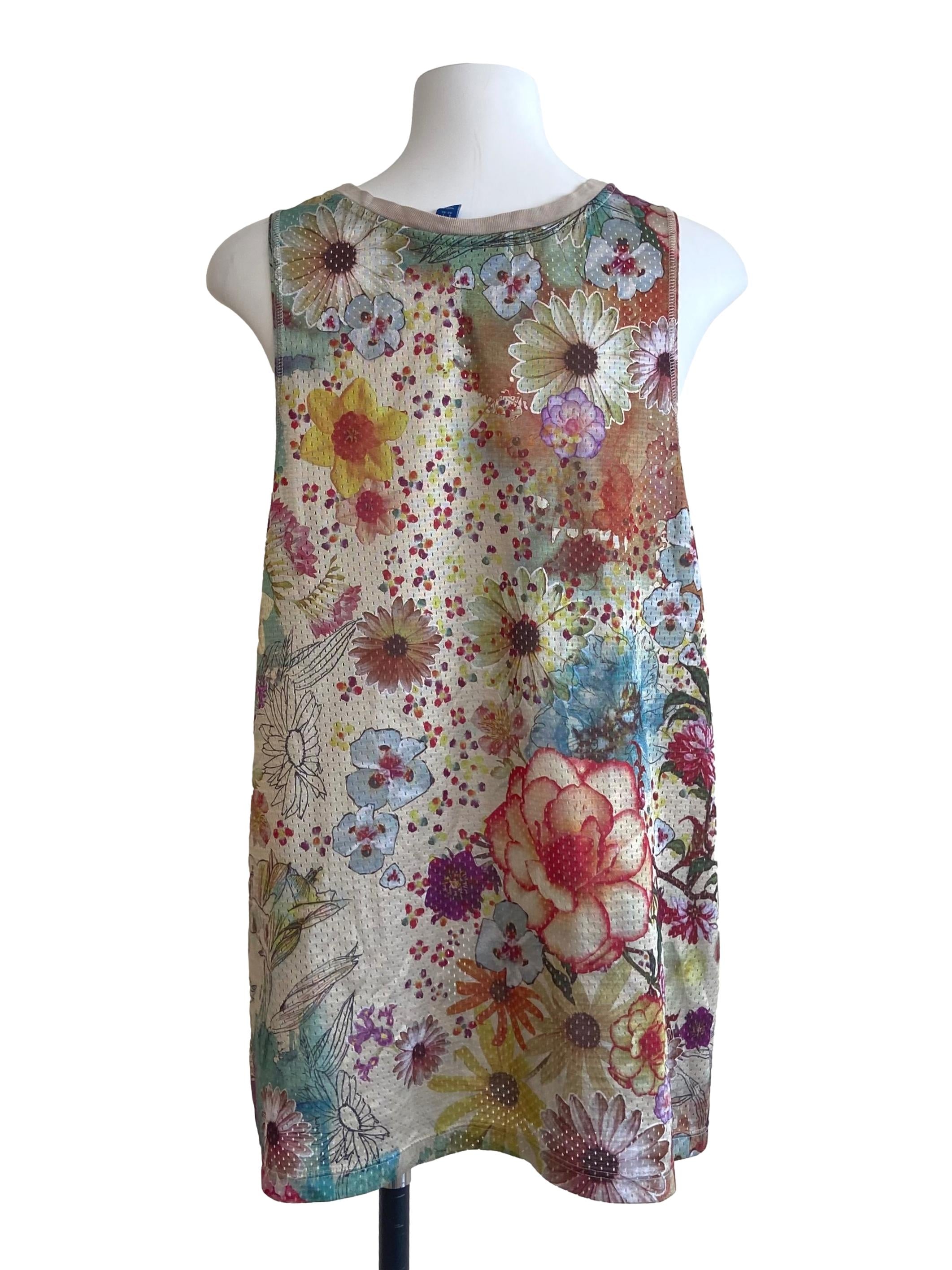 Floral Mesh Jersey Tank Top