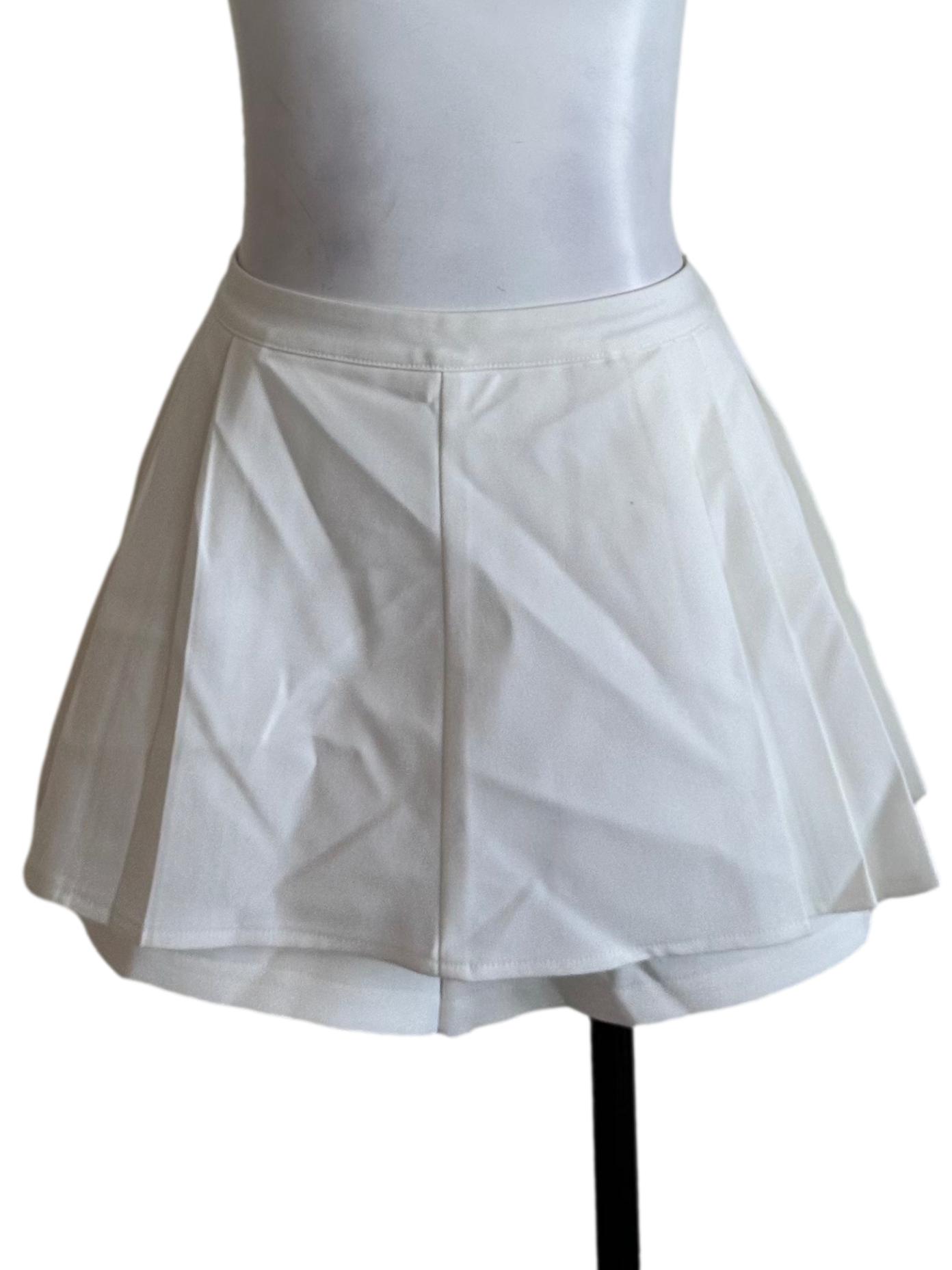 Snow White Side Pleated Skorts