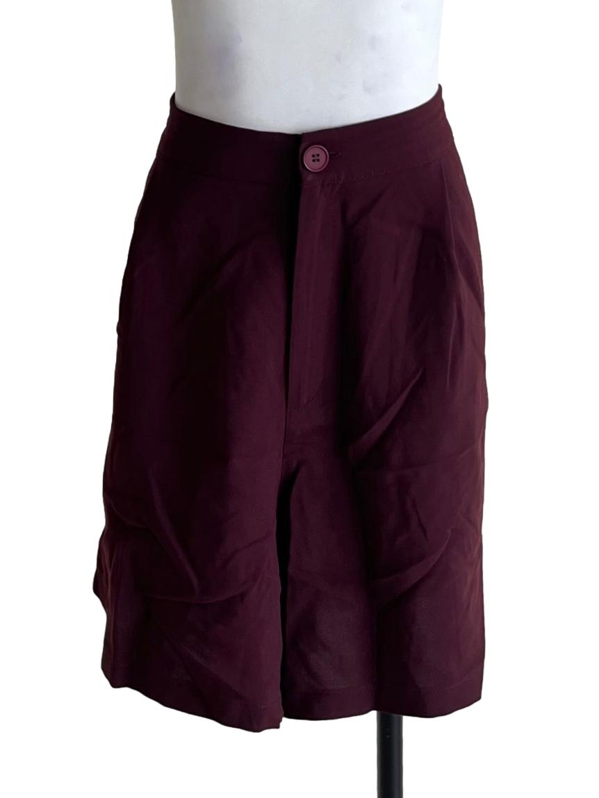 Sangria Purple Plain Shorts