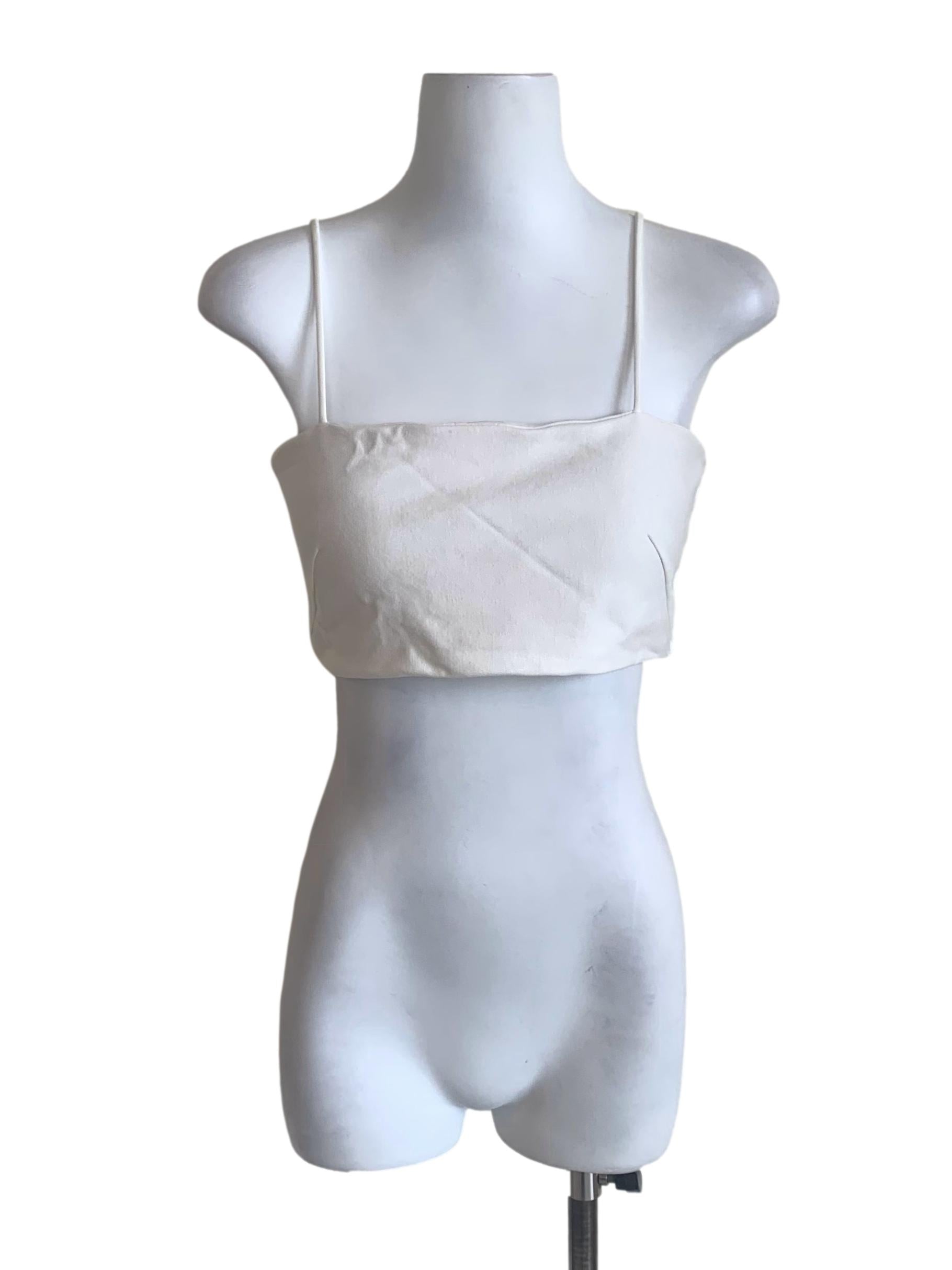 Chiffon White Spaghetti Strap Top LB