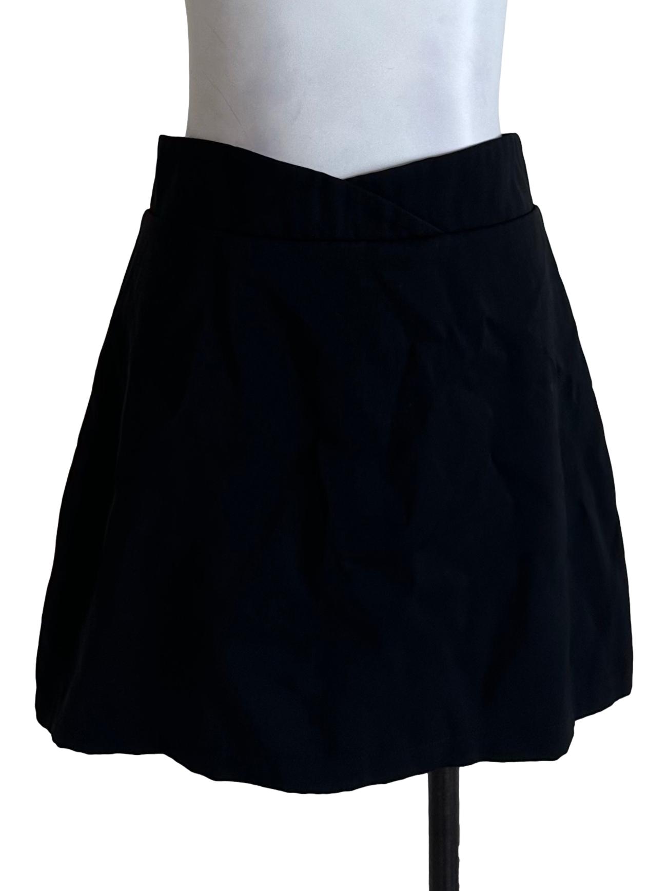 Onyx Black High Waist Skorts