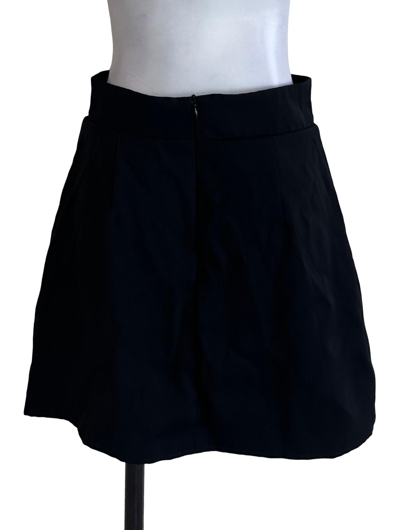 Onyx Black High Waist Skorts