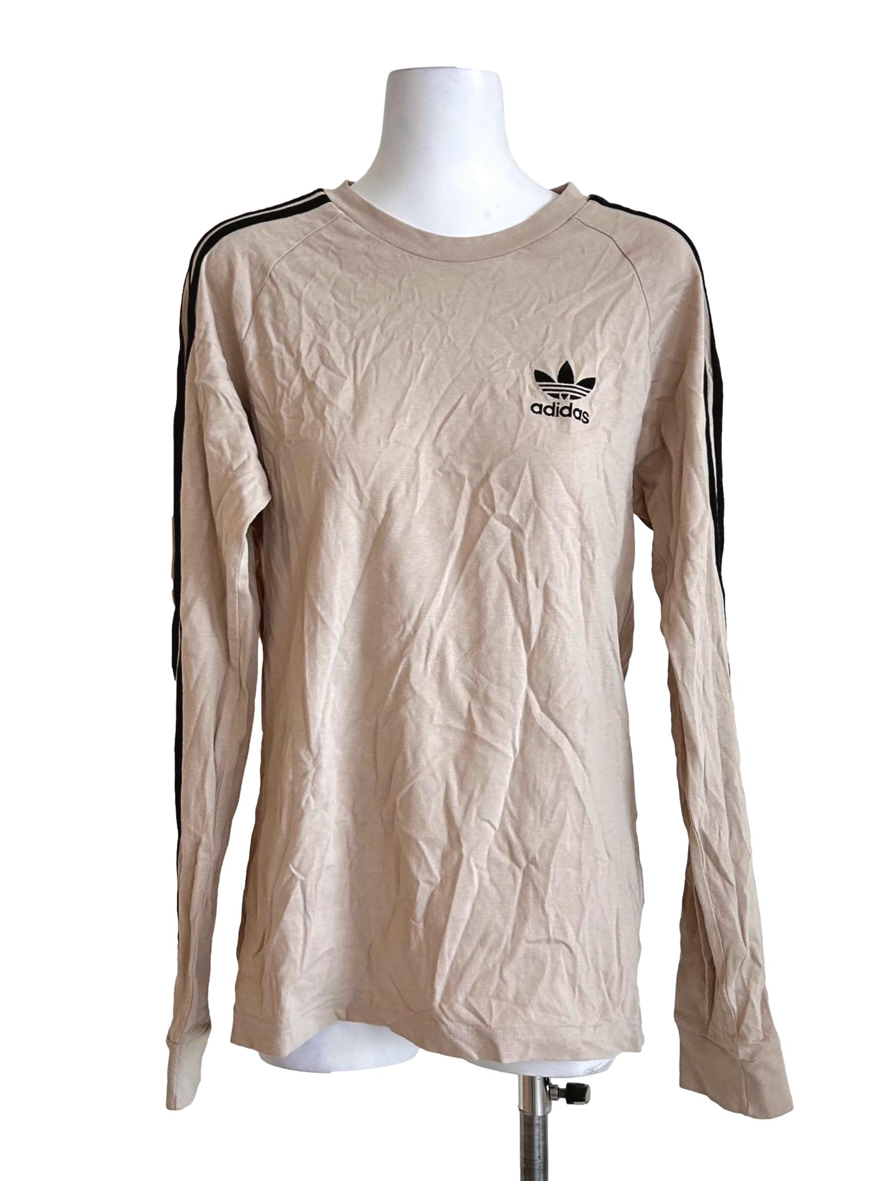 Beige Adidas Long Sleeve Tee