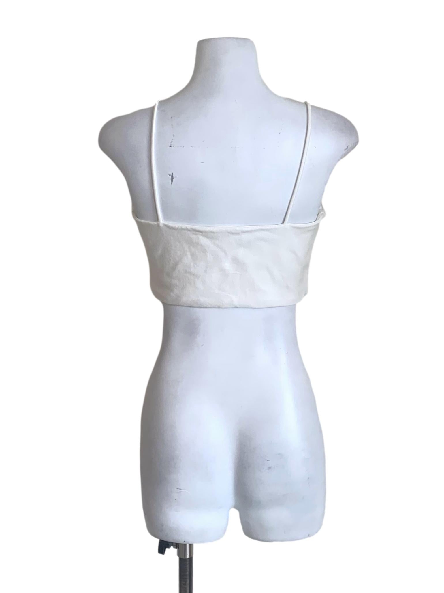 Chiffon White Spaghetti Strap Top LB