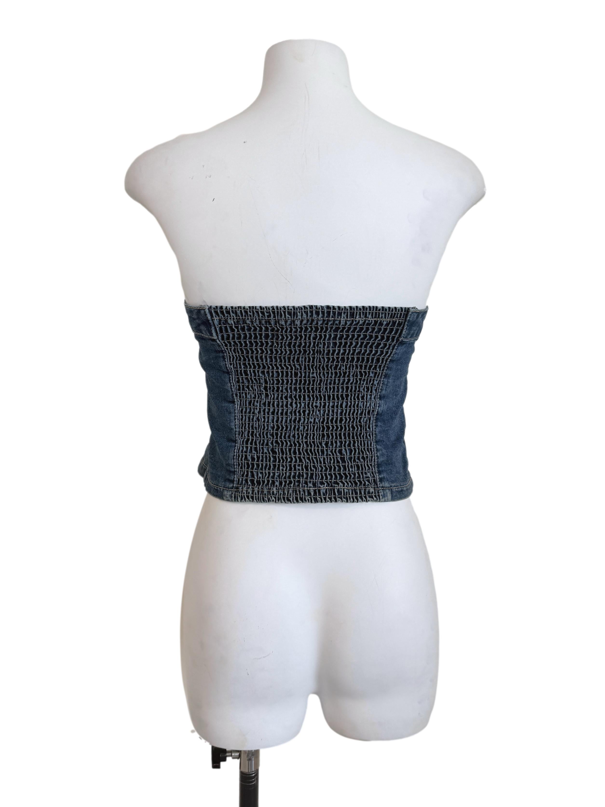 Denim Blue Strapless Top TTR