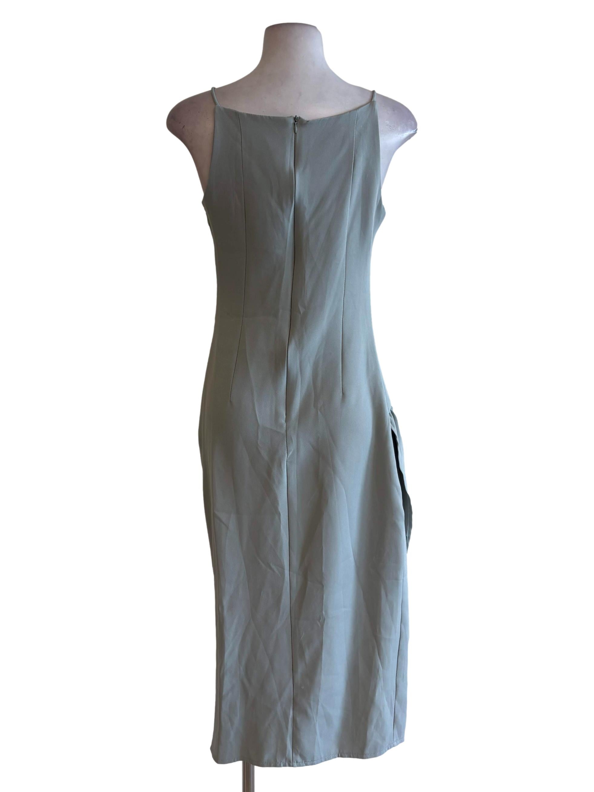 Mint Green Draped Layered Dress
