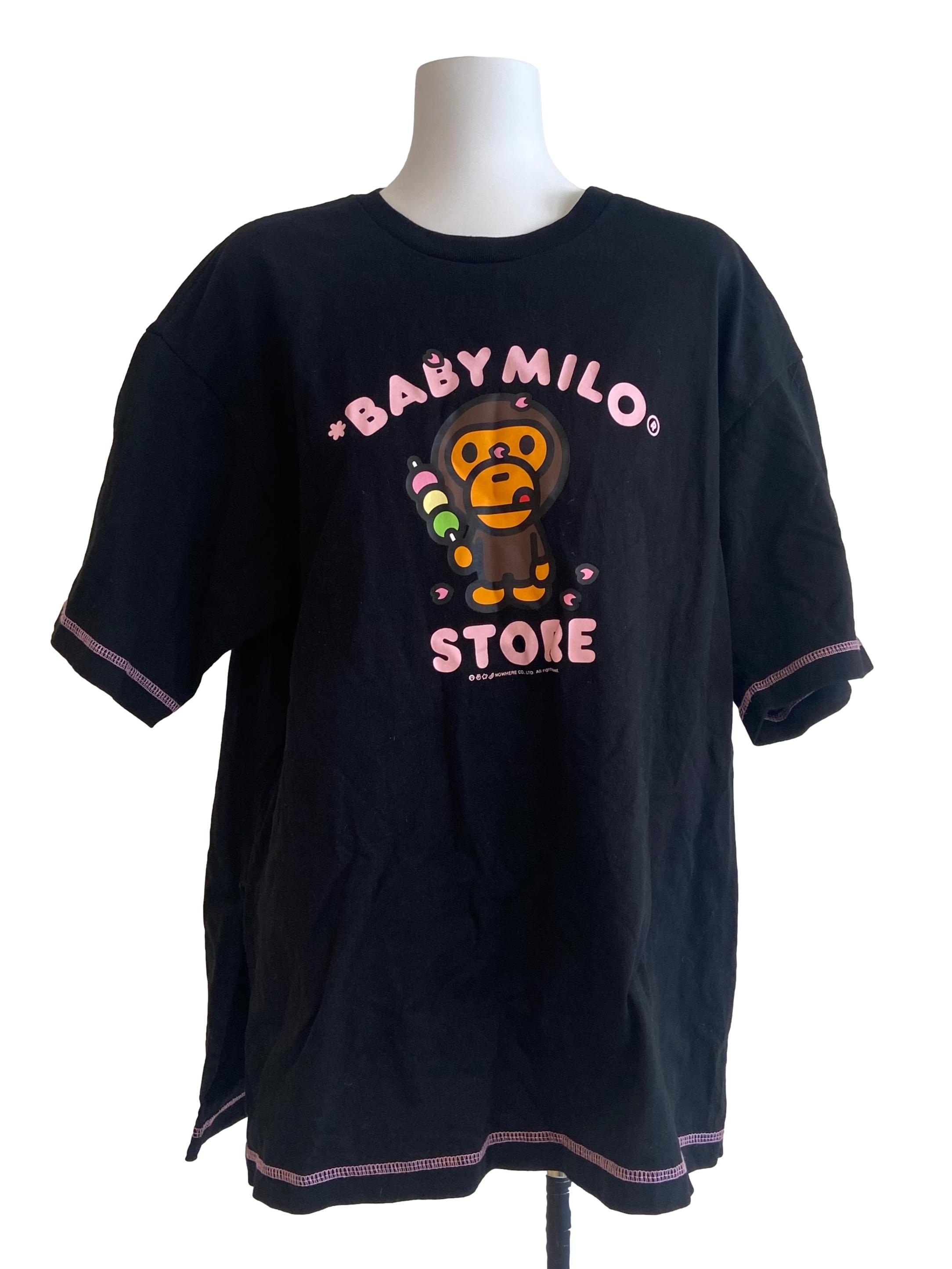 Black Front Logo Side Slit Top
