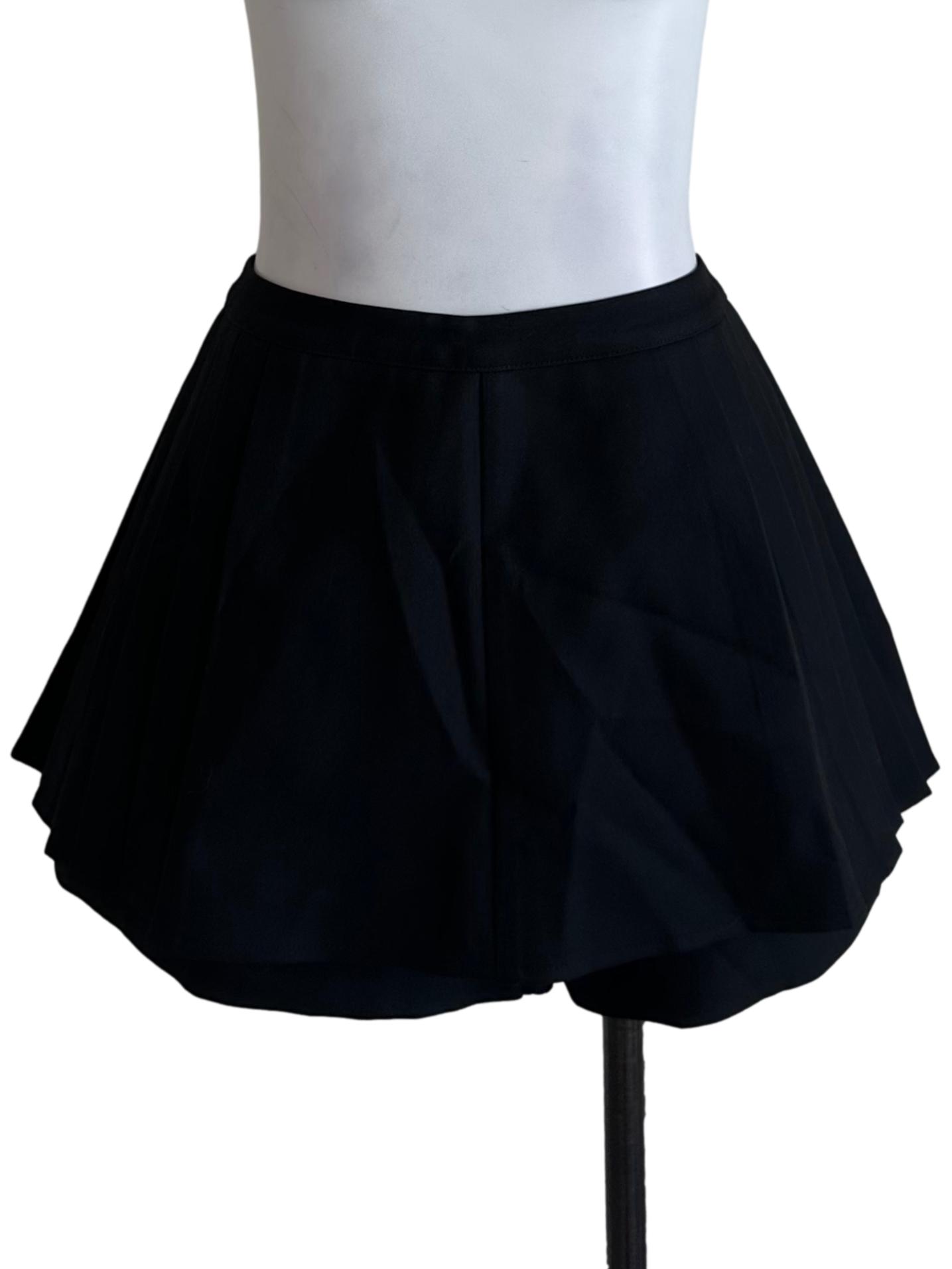 Raven Black Side Pleated Skorts