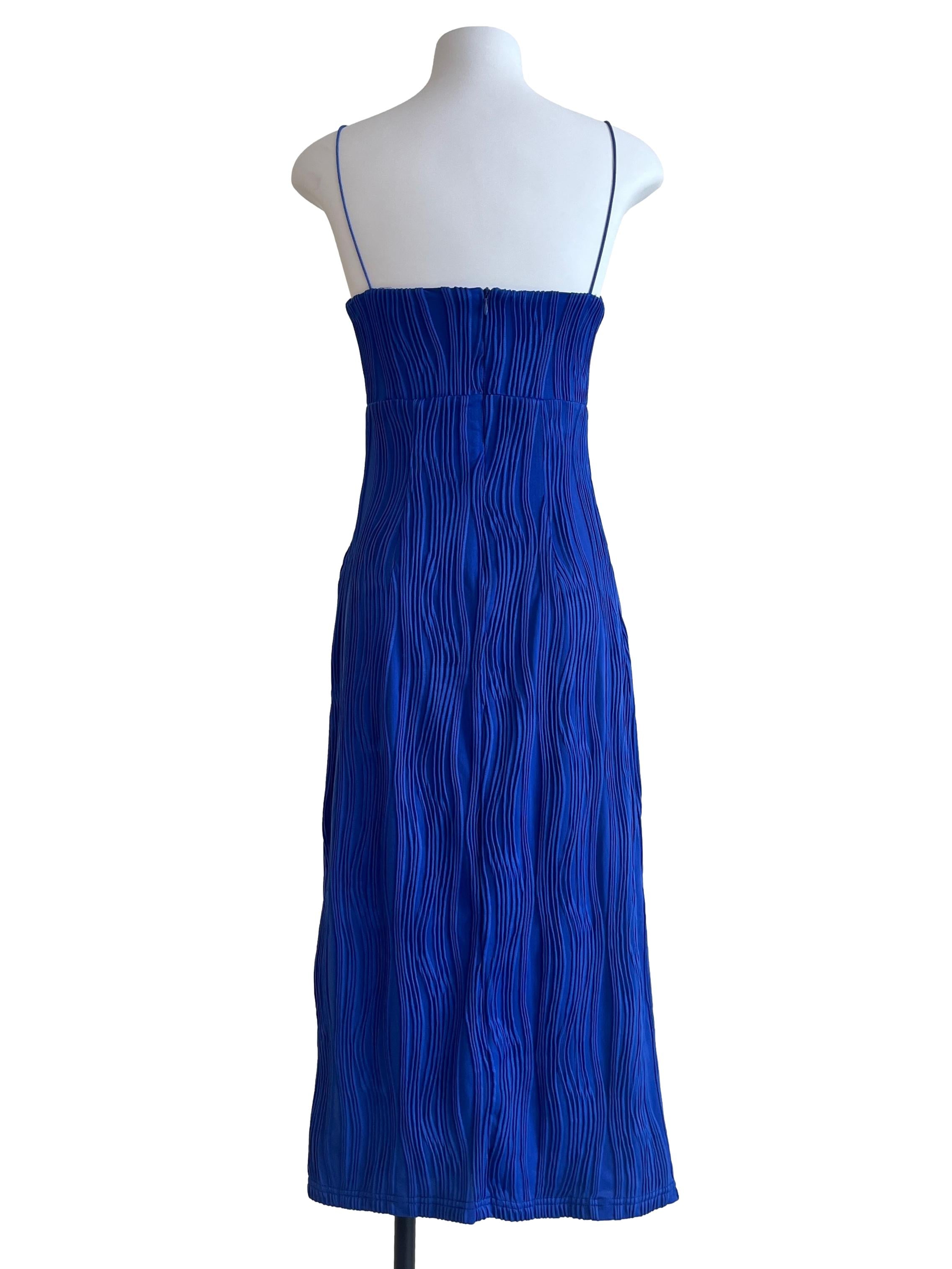 Cobalt Blue Spaghetti Strap Slip Dress