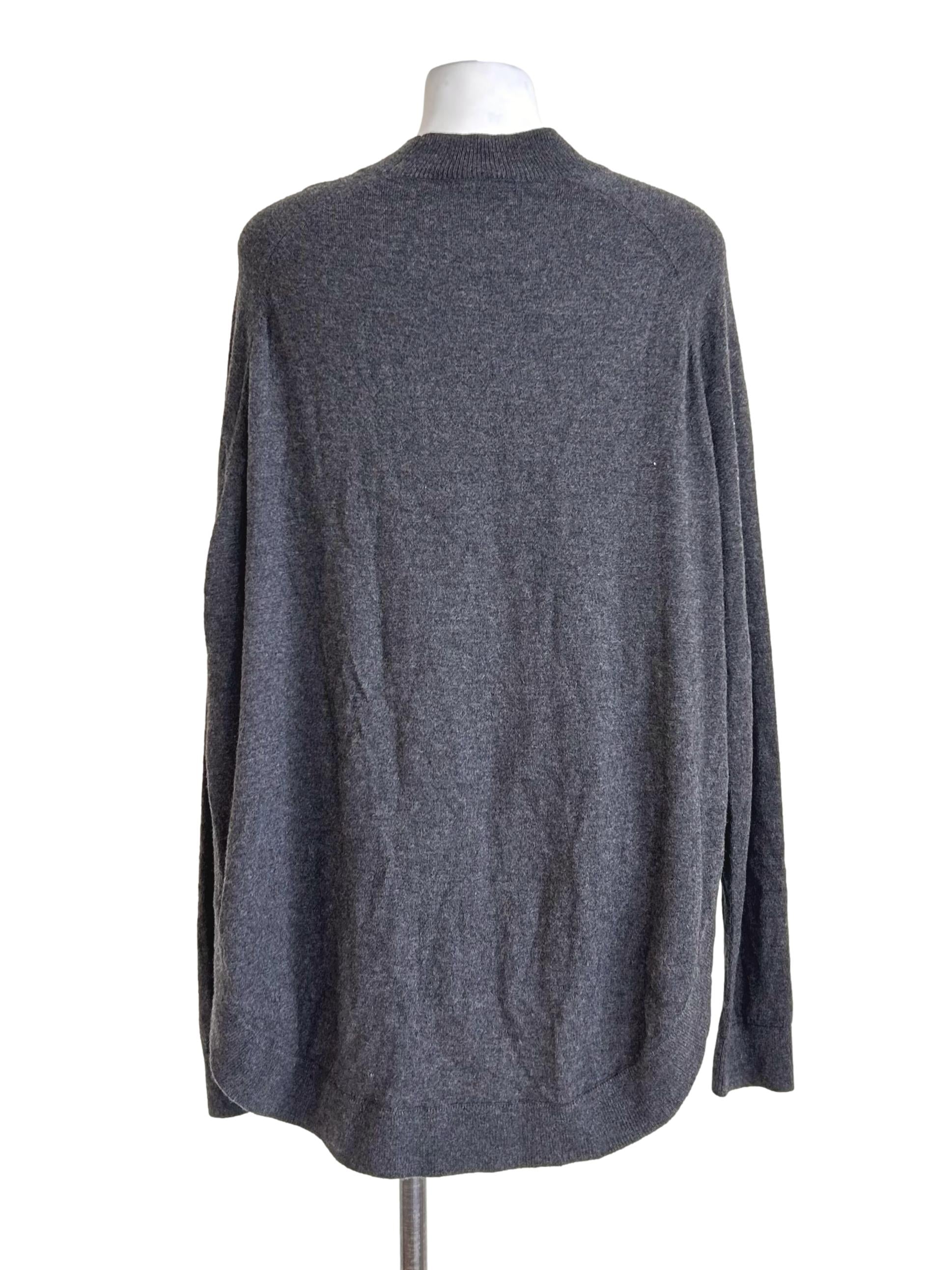 Charcoal Grey Mock Neck Sweater