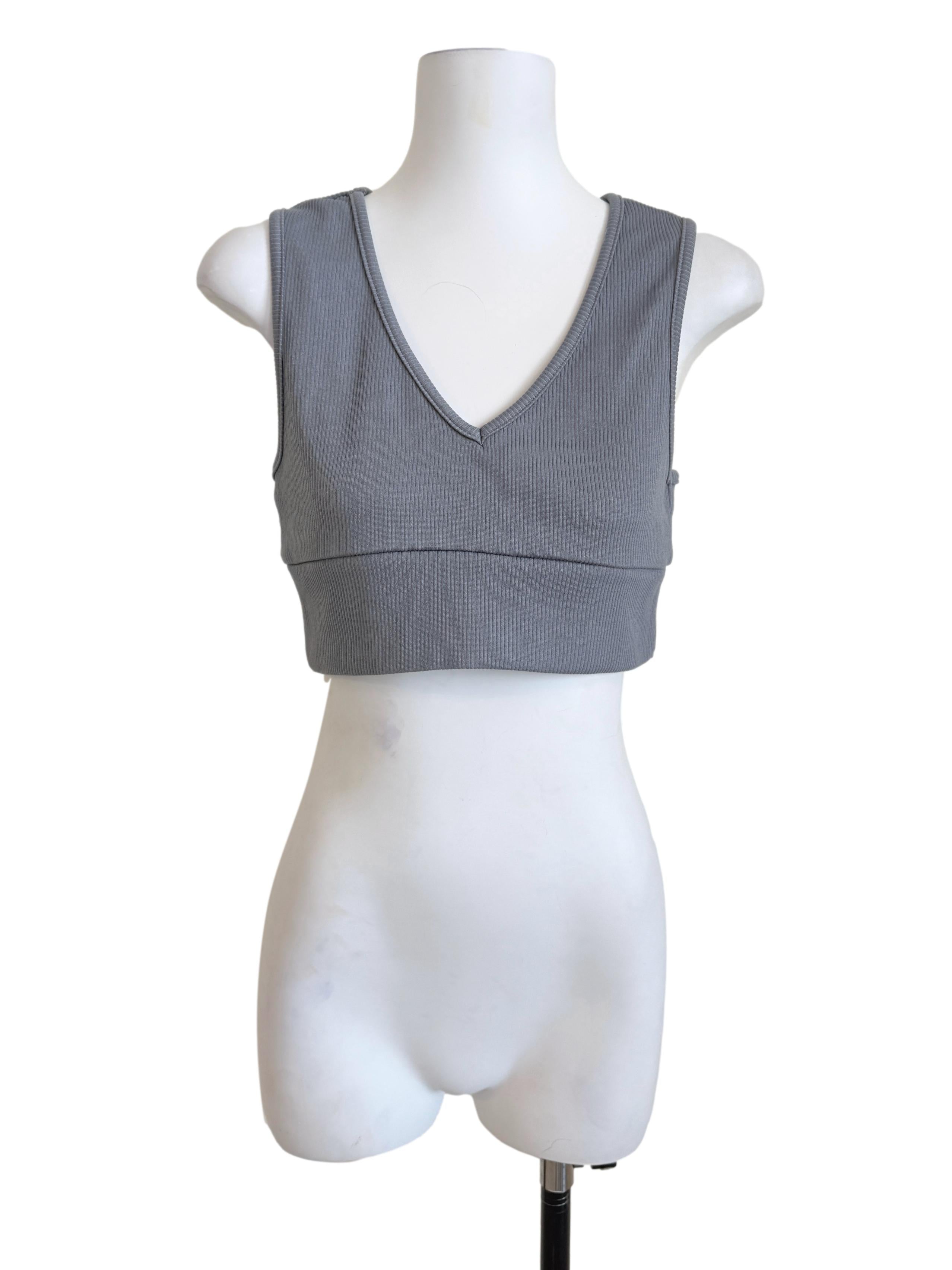 Stone Blue V-Neck Top