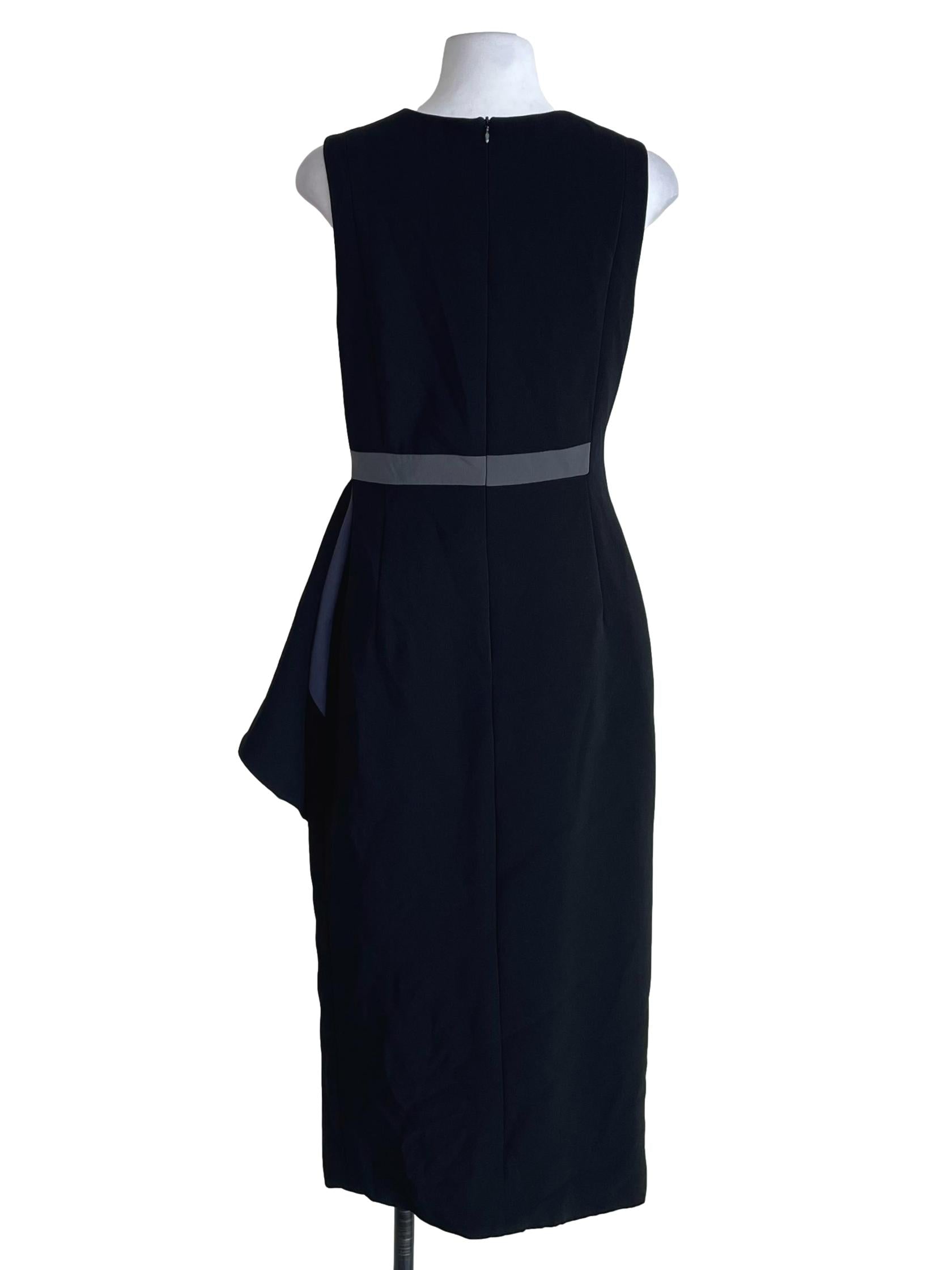 Black Overlay Sheath Dress