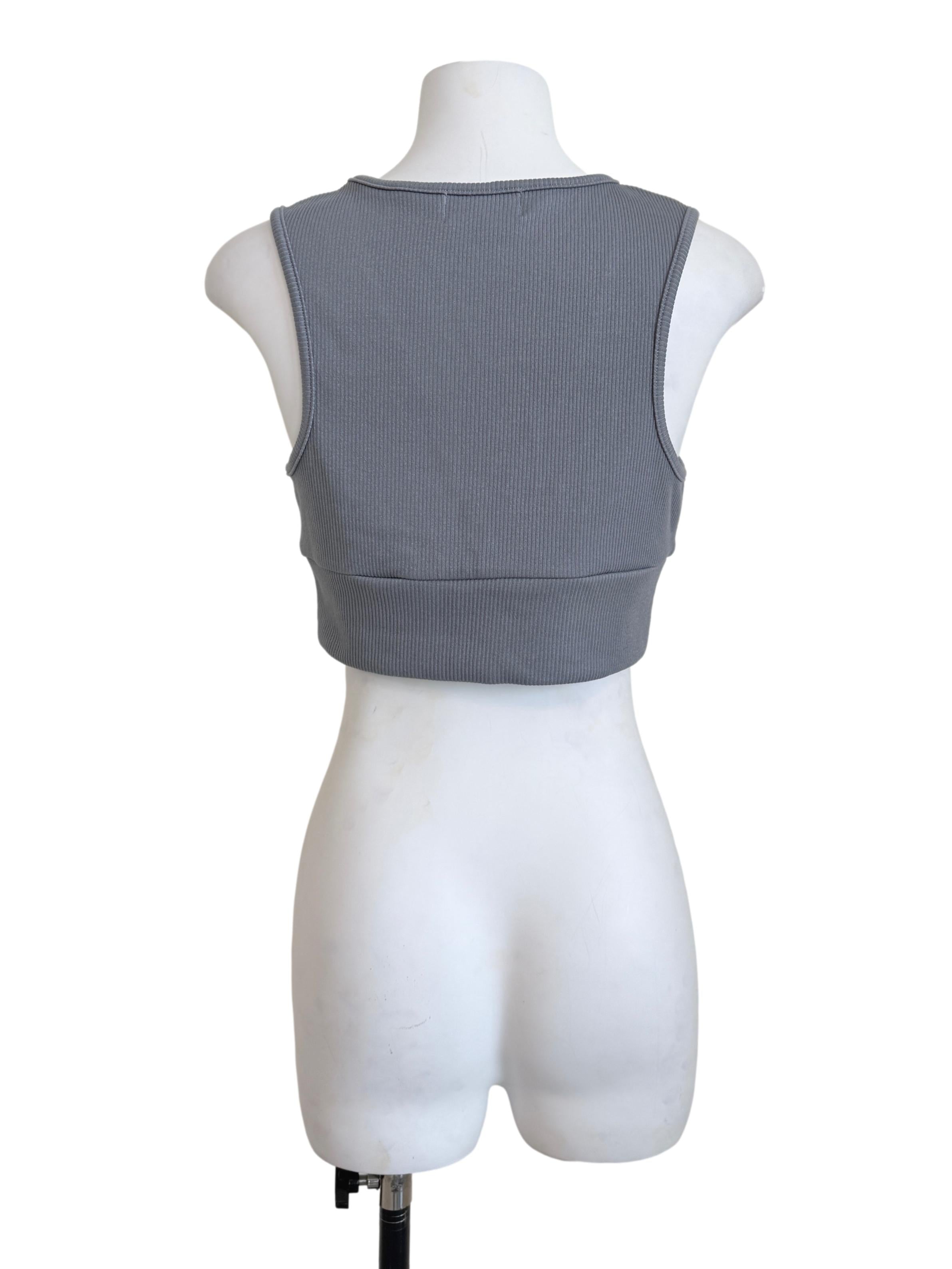 Stone Blue V-Neck Top