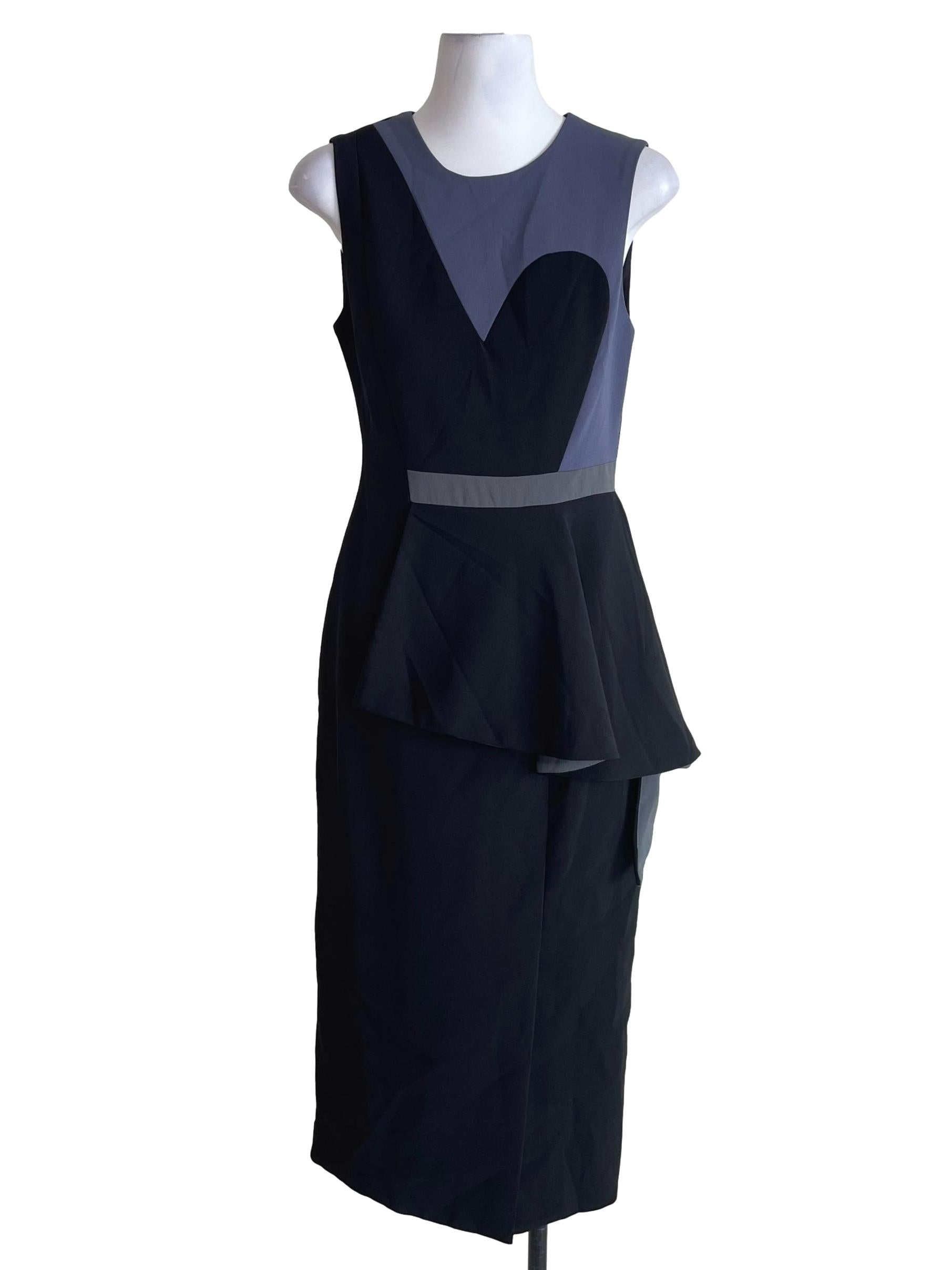Black Overlay Sheath Dress