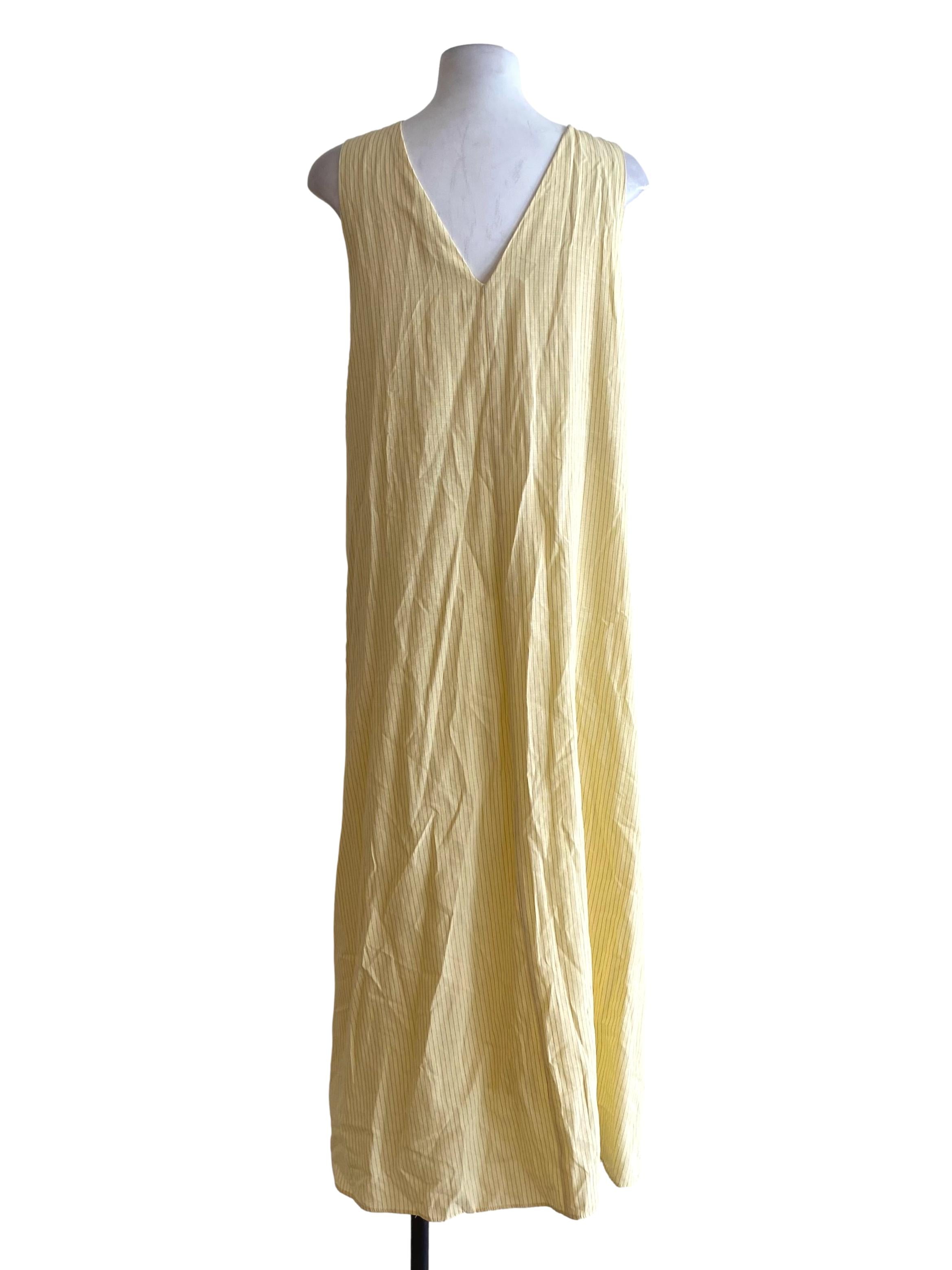 Blonde Yellow Stripes Tied Dress
