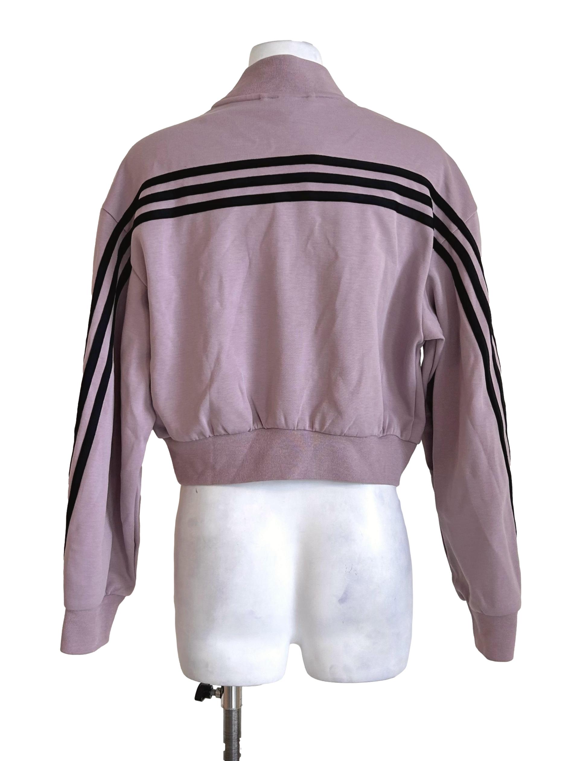 Lilac Purple Adidas Crop Track Jacket
