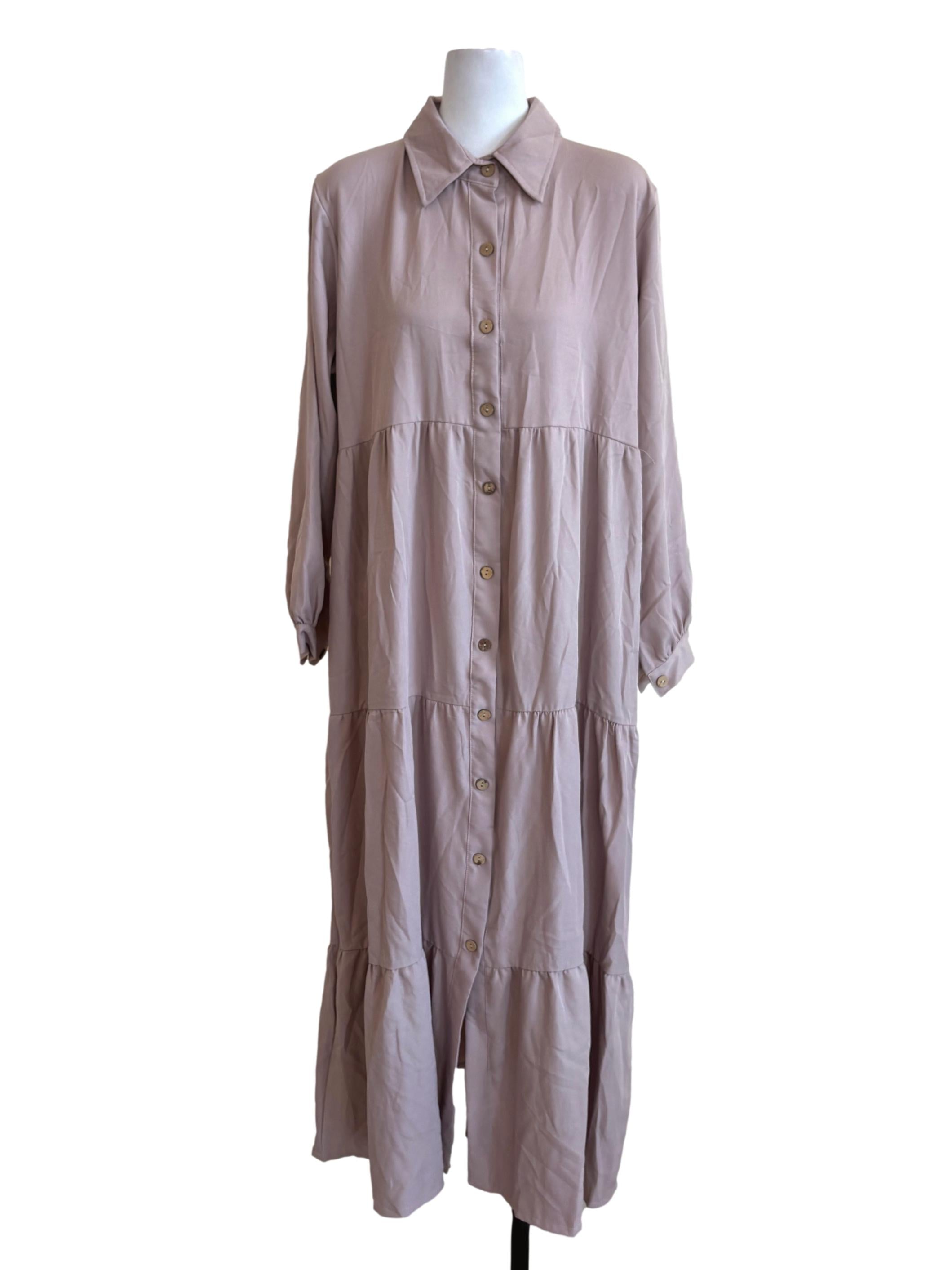Mauve Tiered Maxi Dress
