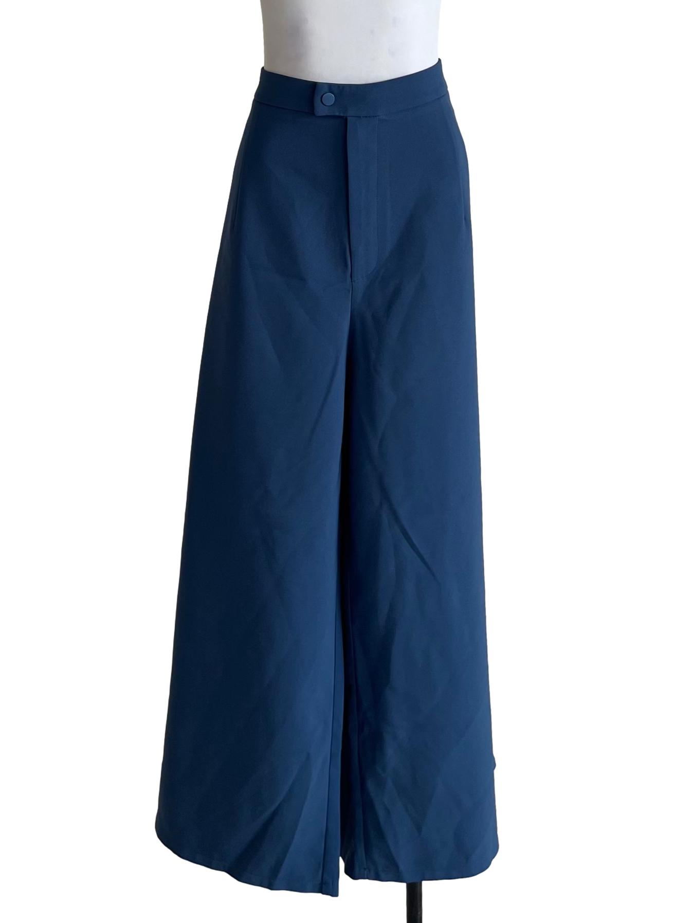 Aegean Blue Plain Formal Pants