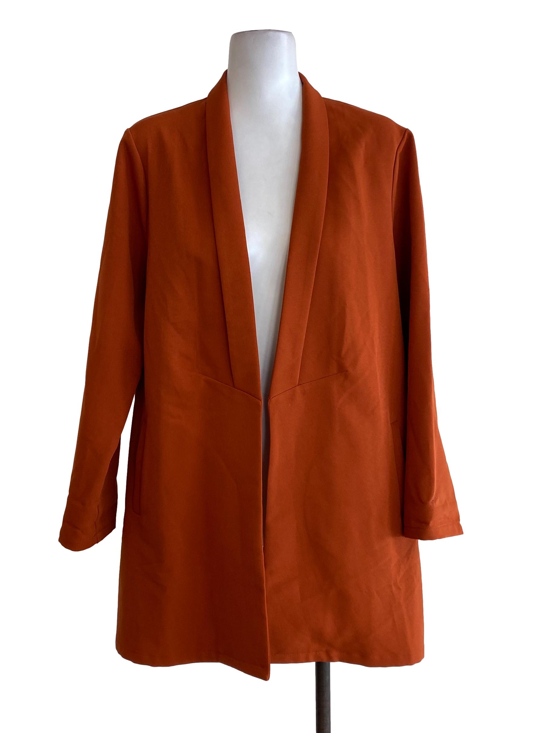 Orange Long Blazer