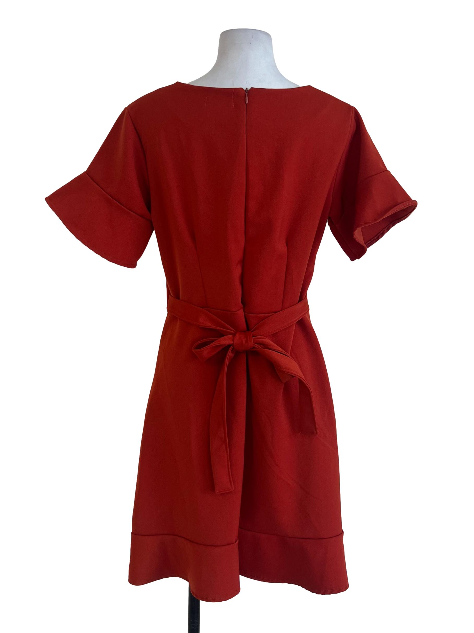 Orange Twist Top Dress