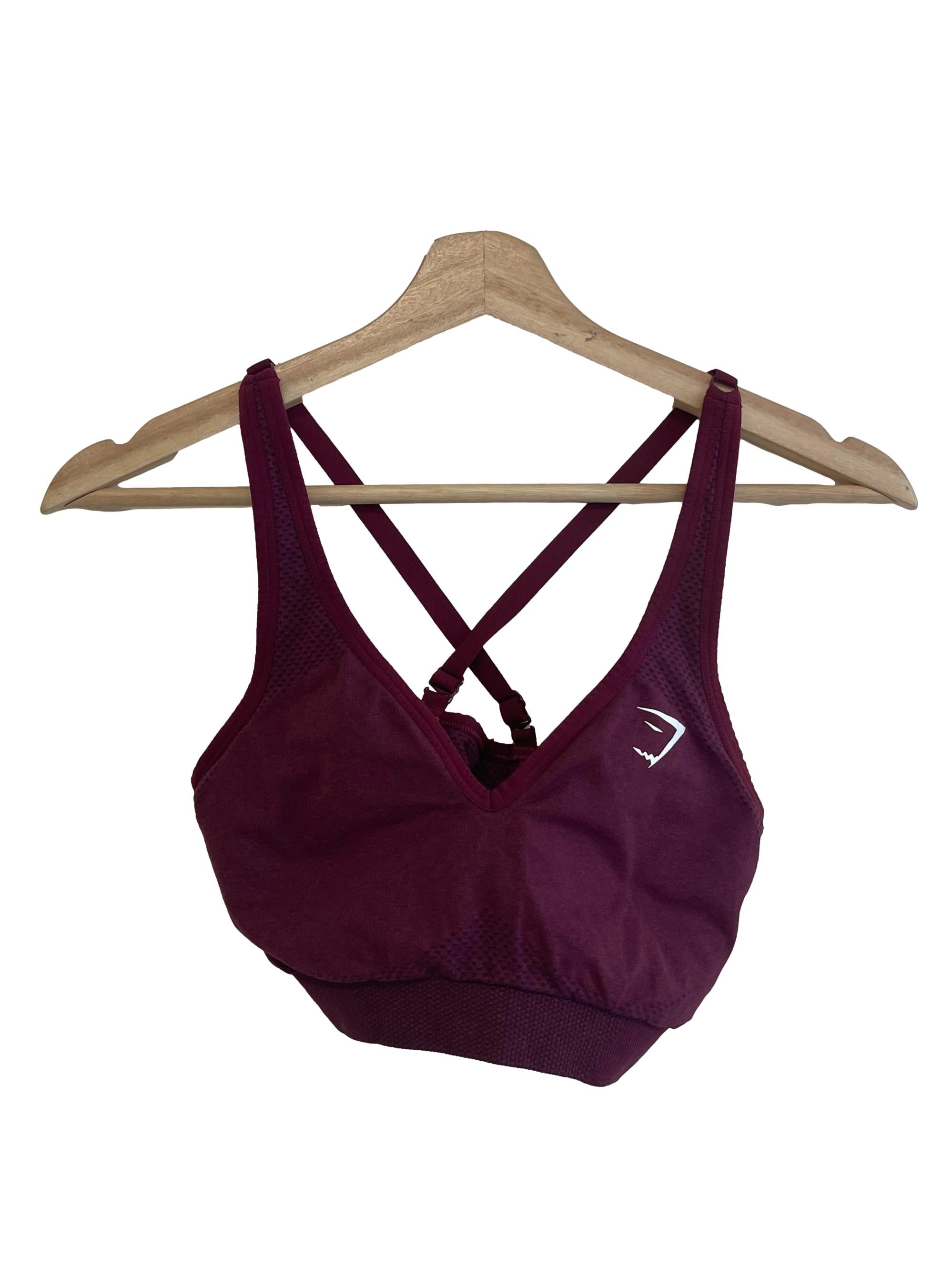 Maroon Padded Sports Bra