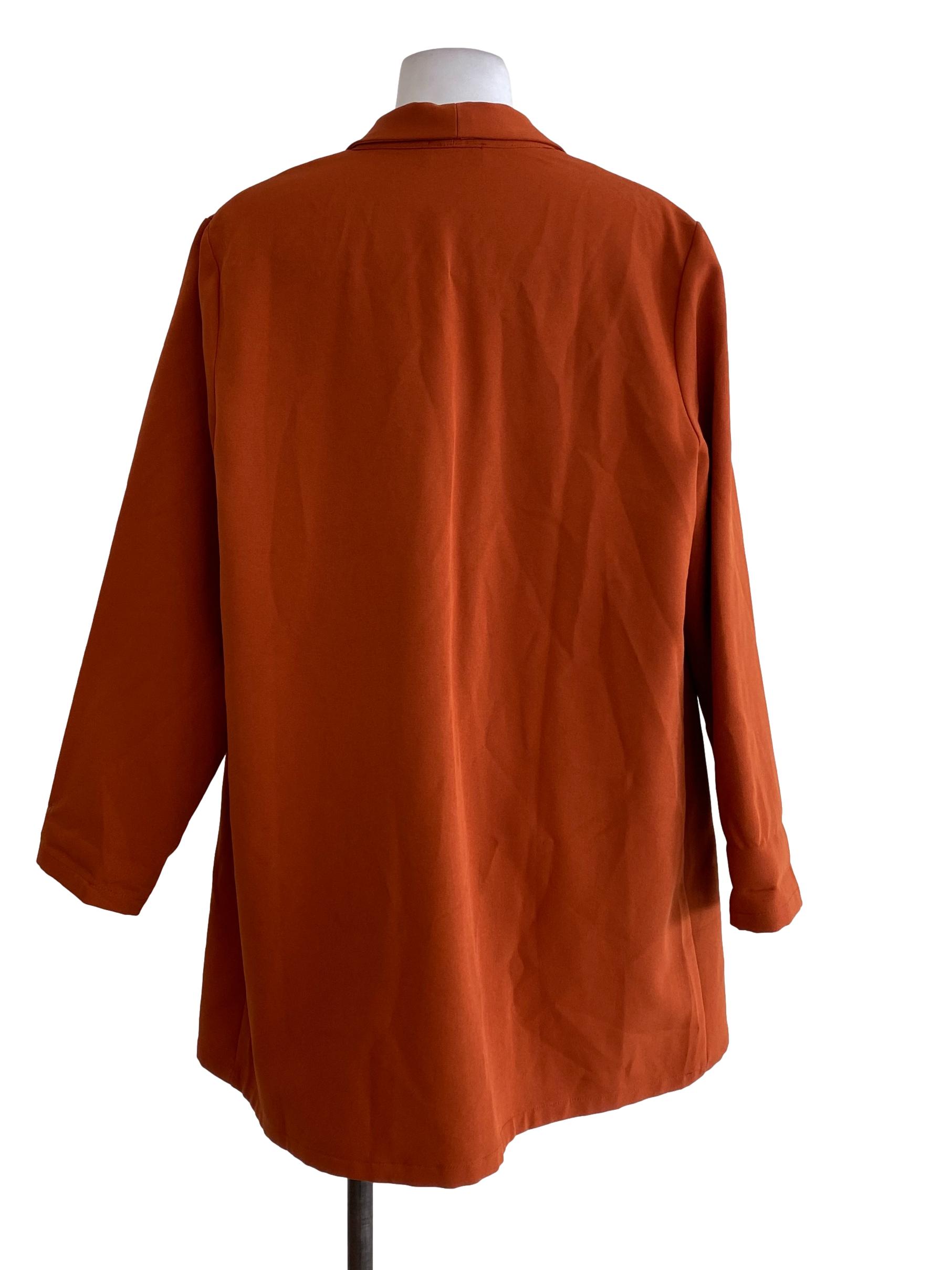 Orange Long Blazer