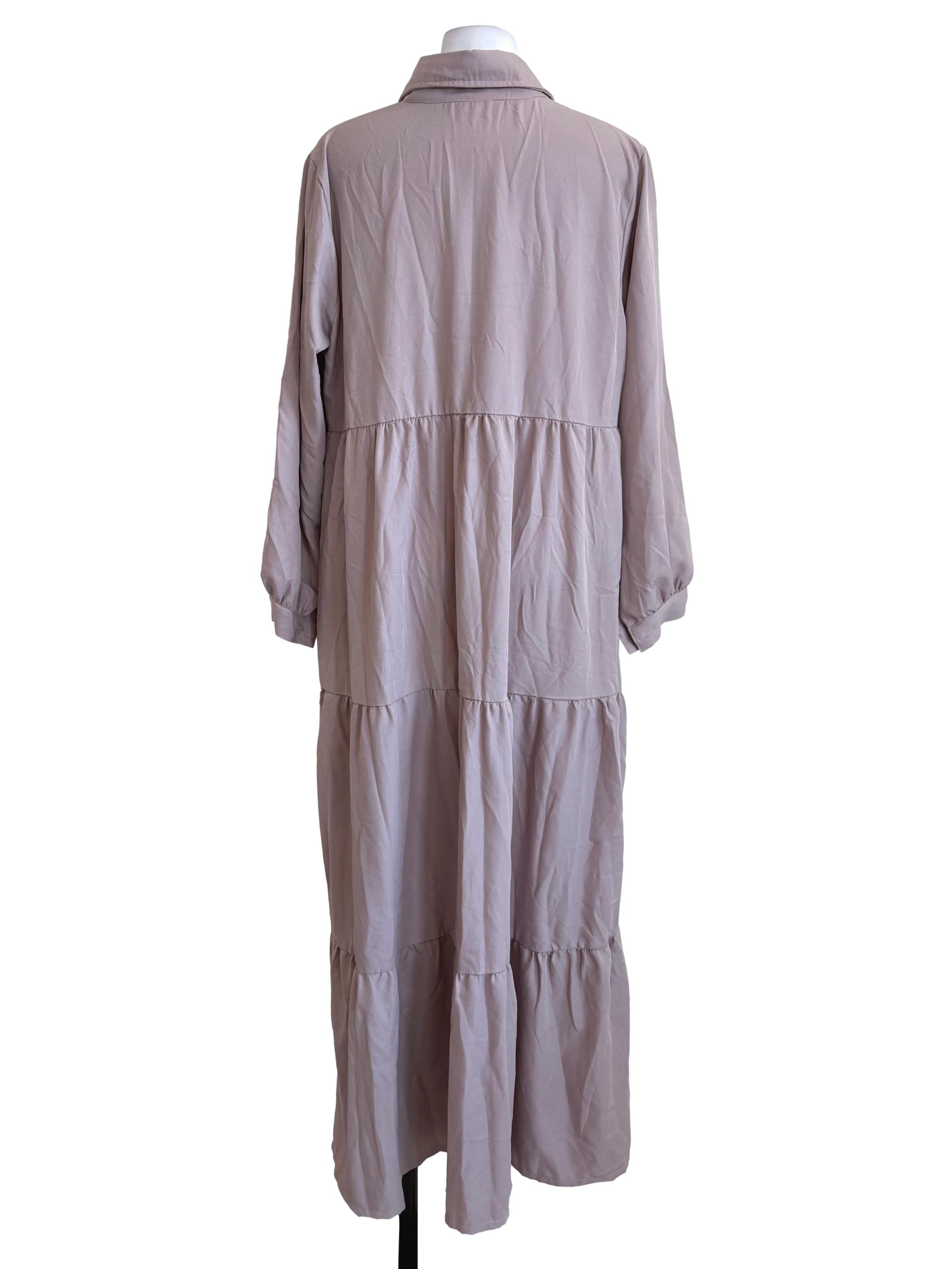Mauve Tiered Maxi Dress