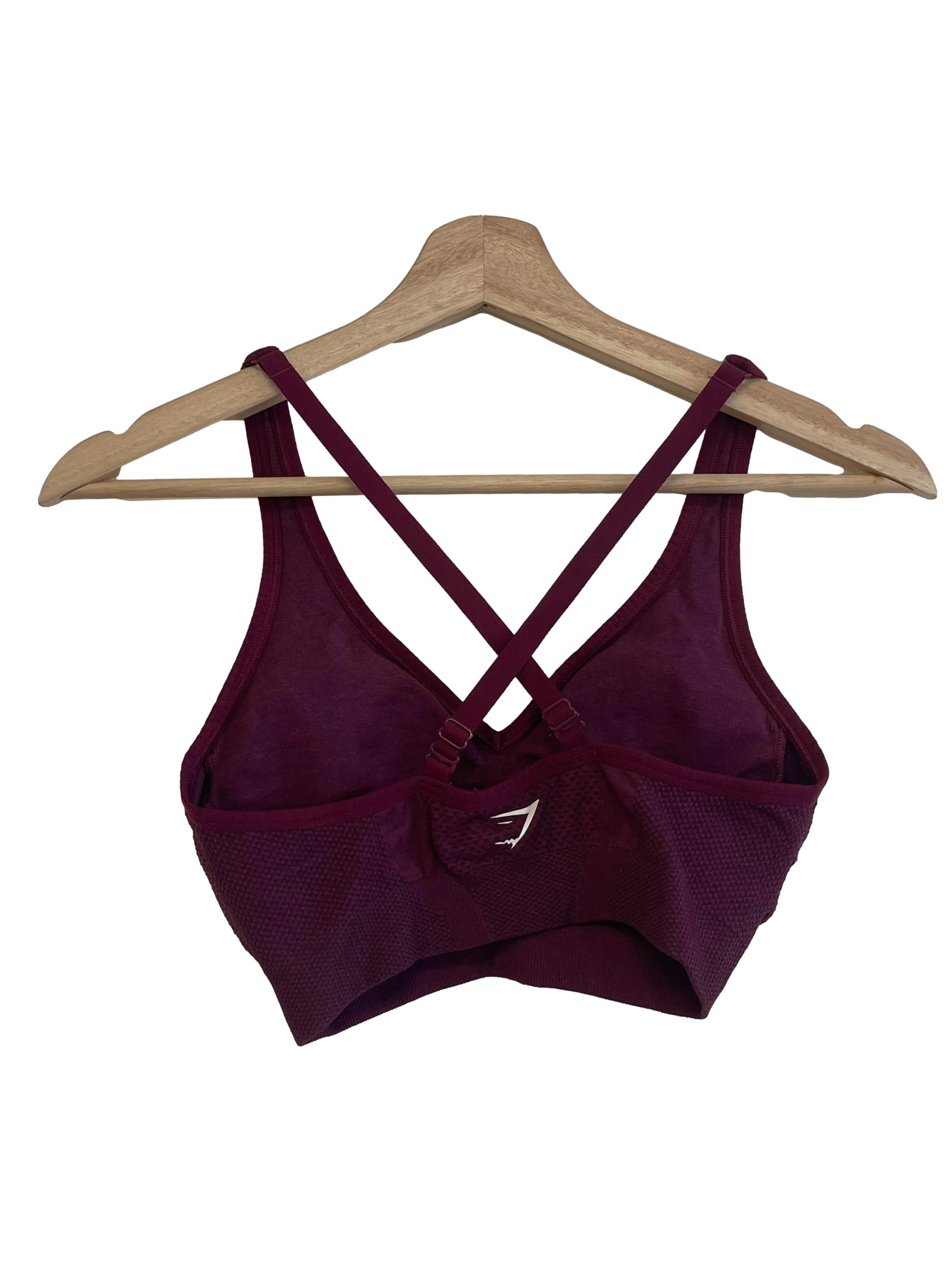 Maroon Padded Sports Bra